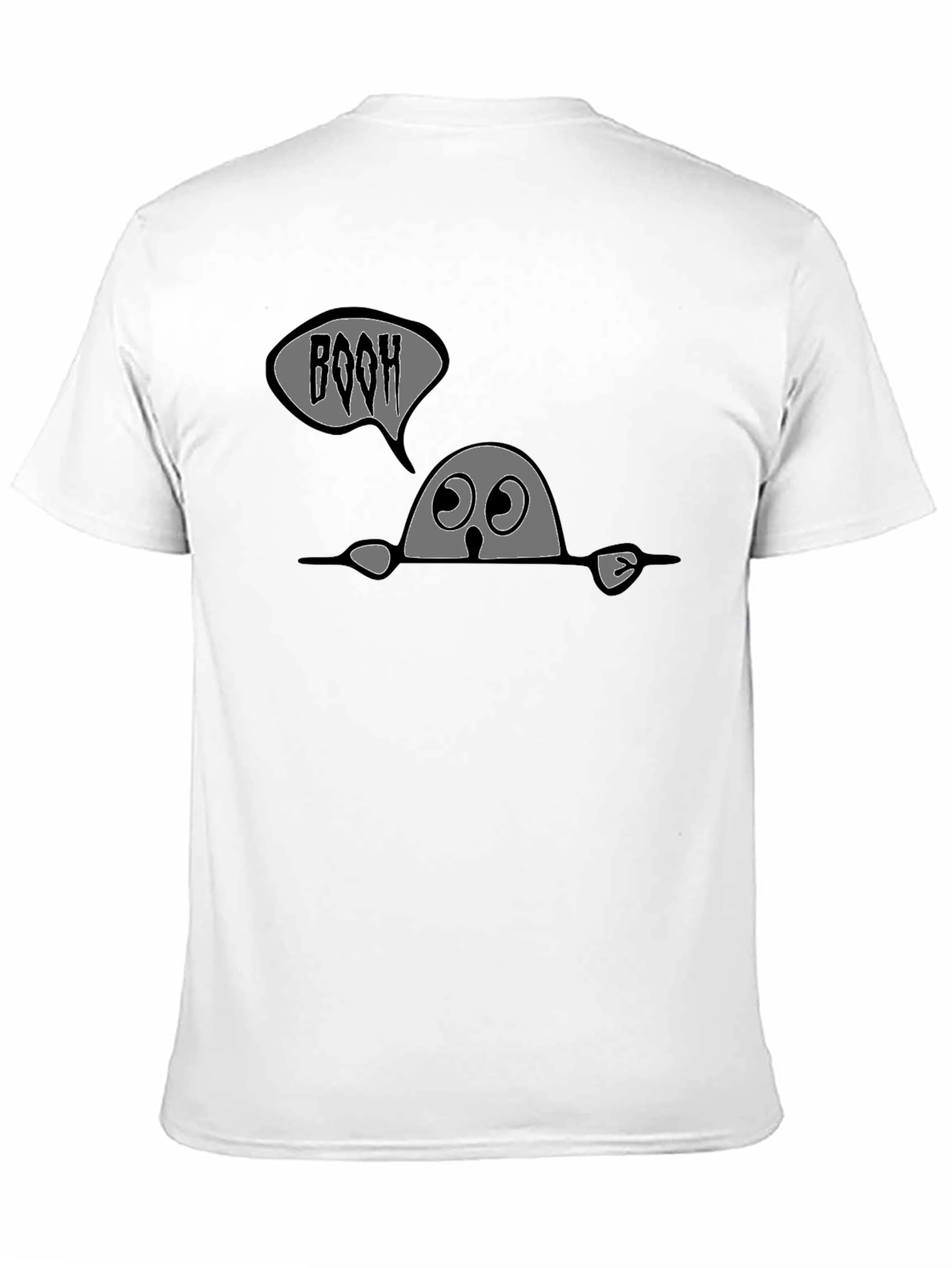 Boo Ghost Graphic Tee - Mens Black T-Shirt
