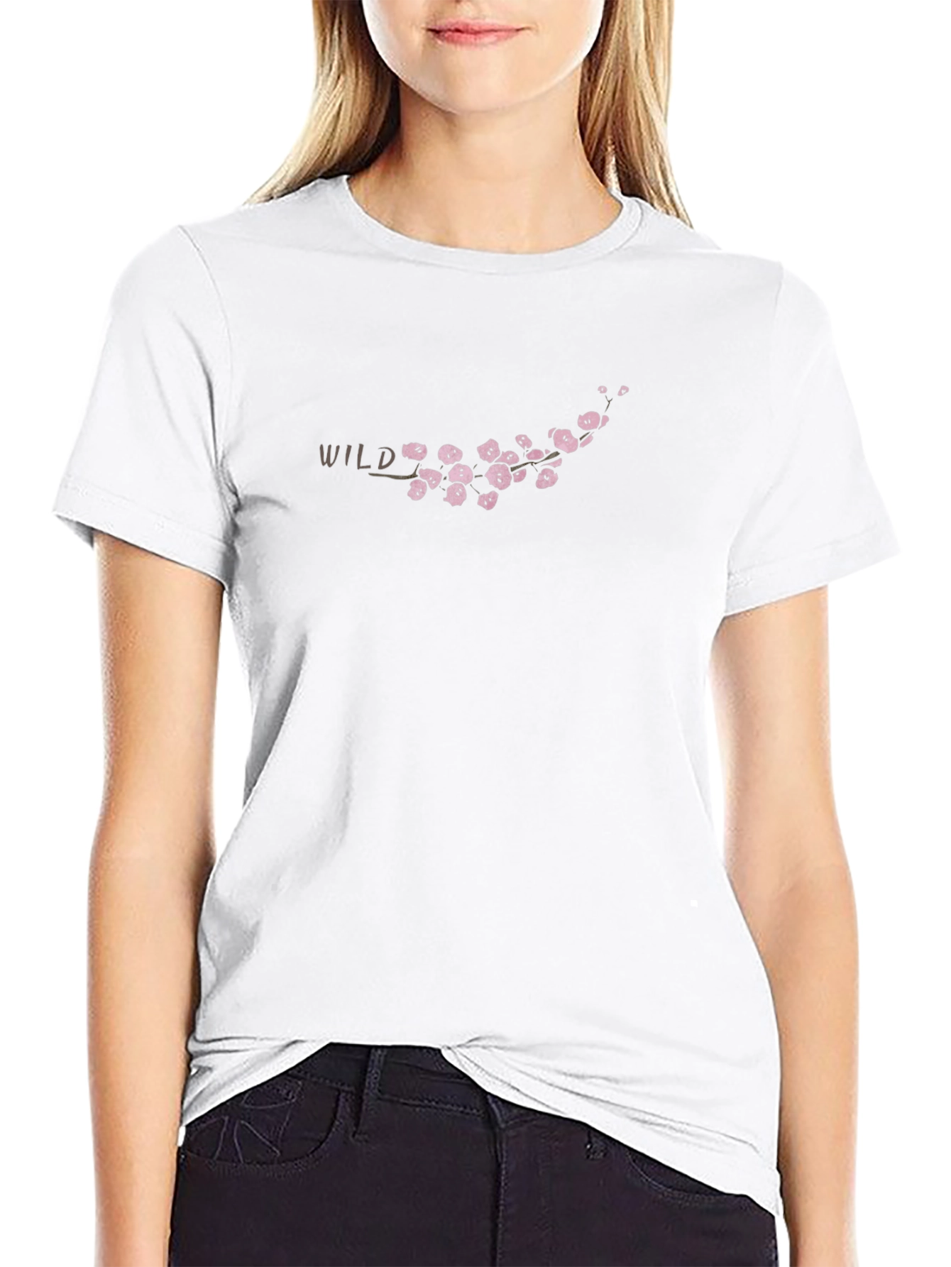 Wild Cherry Blossom T-Shirt - Black