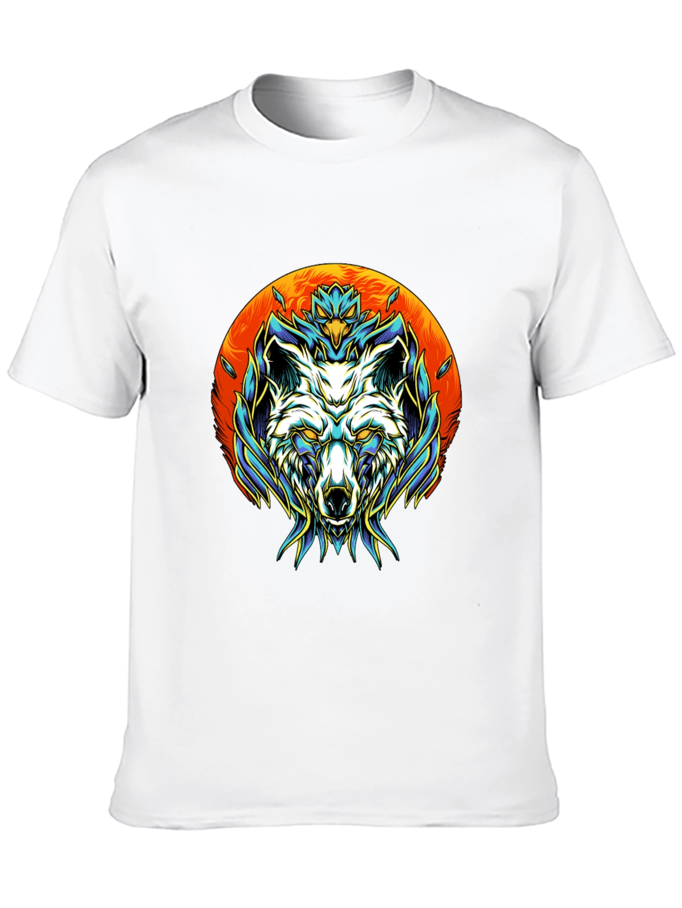 Wolf Graphic Tee - Black Cotton Blend Unique Design