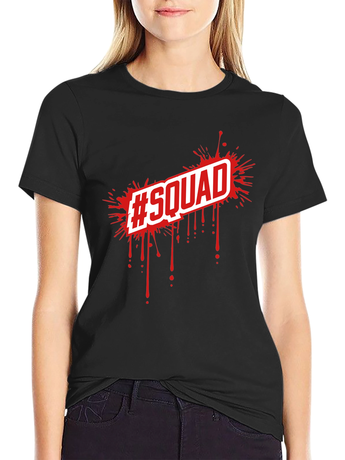 Squad Tee - Black Graphic T-Shirt