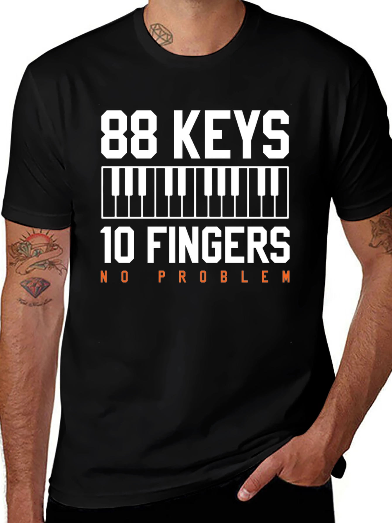 88 Keys 10 Fingers No Problem T-Shirt
