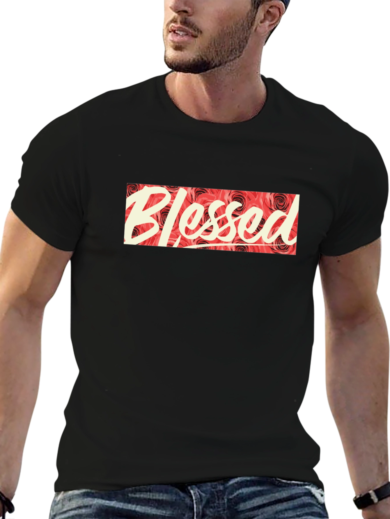 Blessed Floral Graphic Print Tee