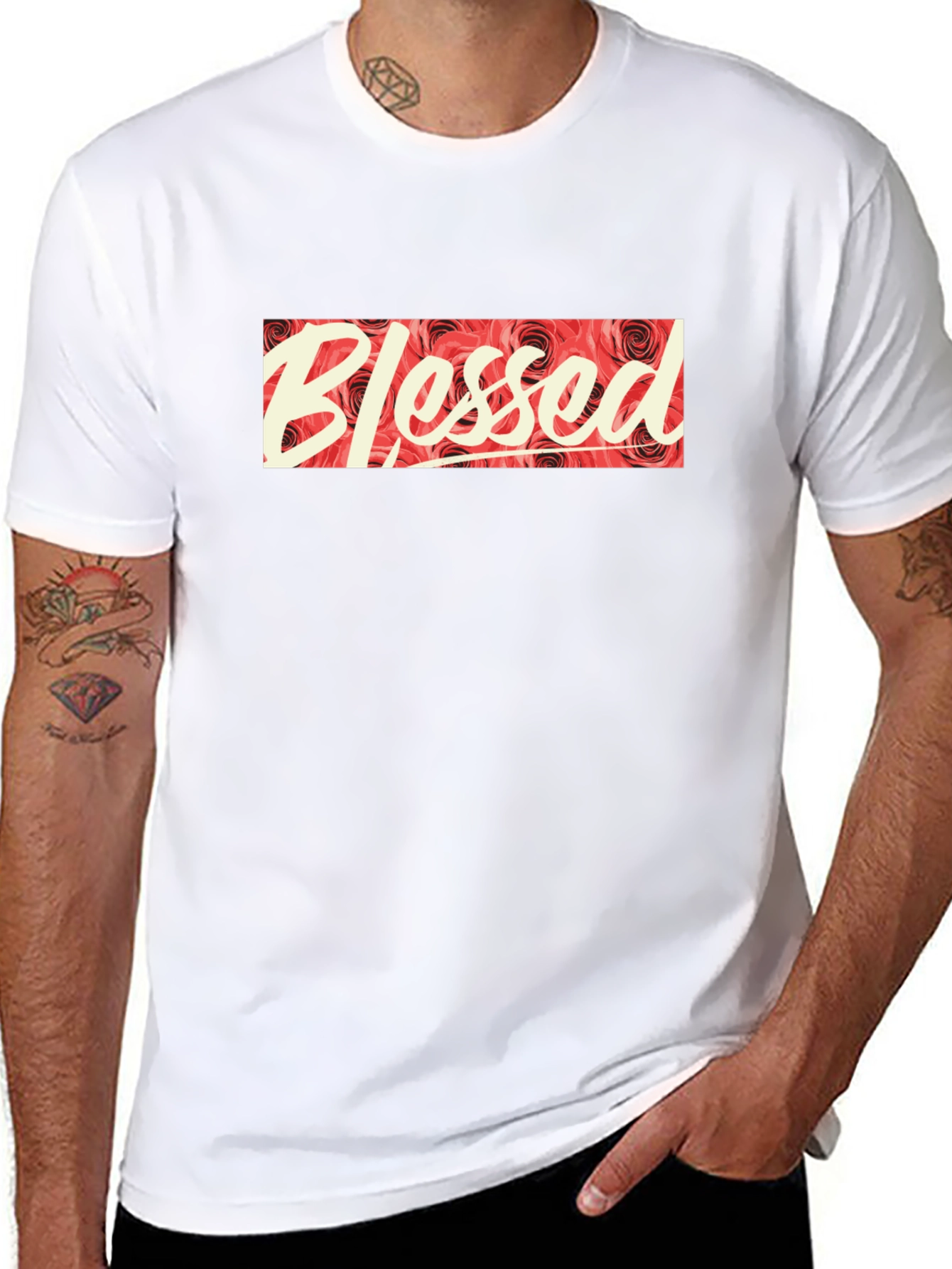 Blessed Floral Graphic Print Tee