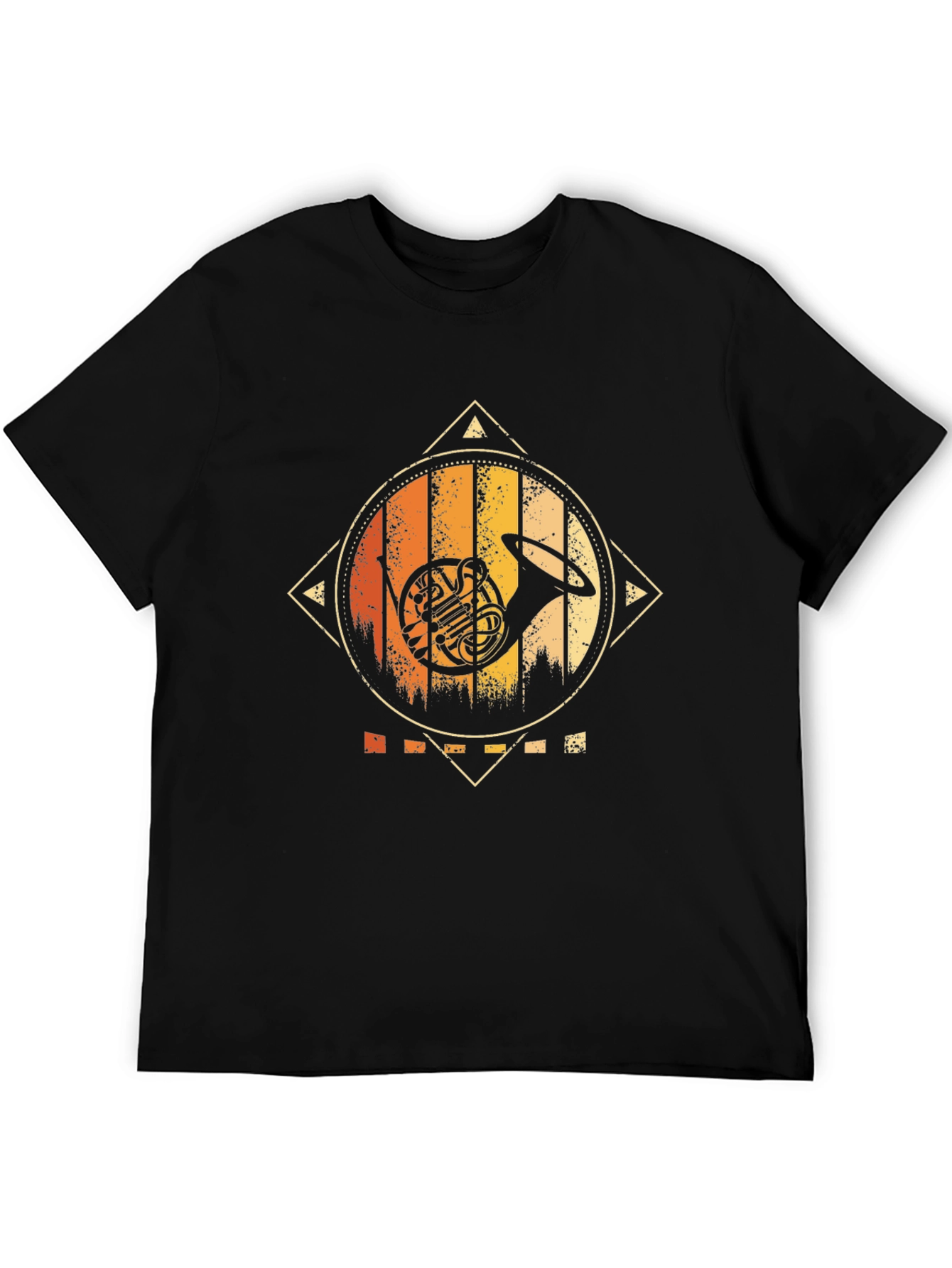 Retro French Horn Graphic Tee
