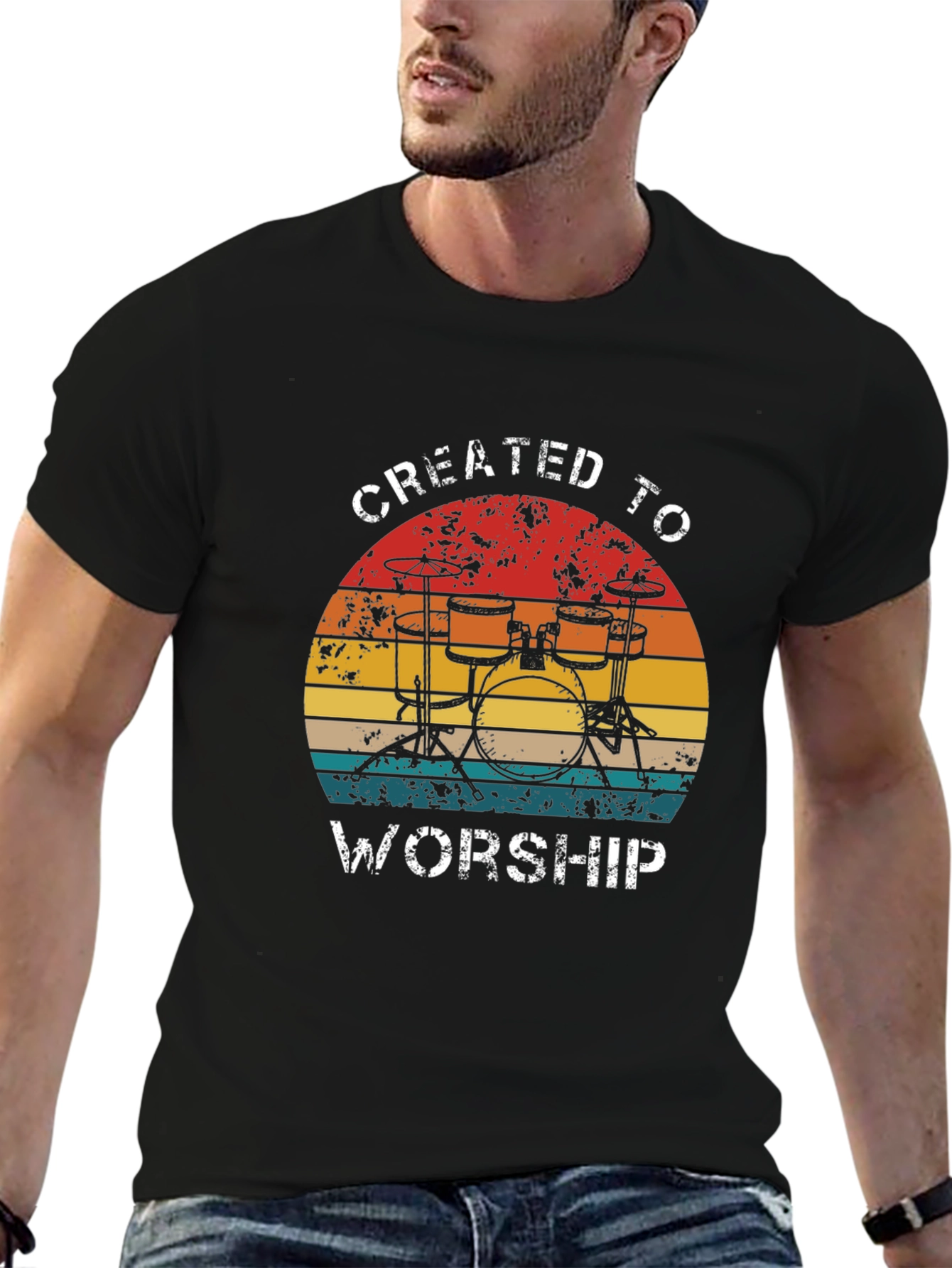 Created to Worship Drum Set T-Shirt