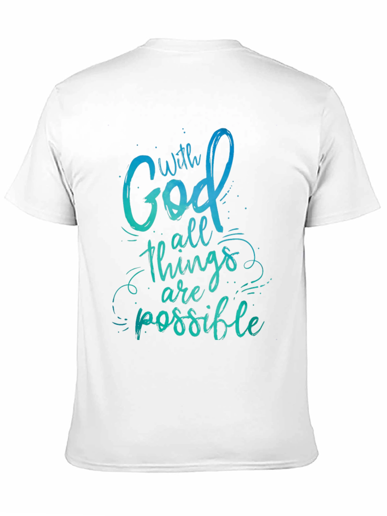 With God All Things Are Possible Black T-Shirt