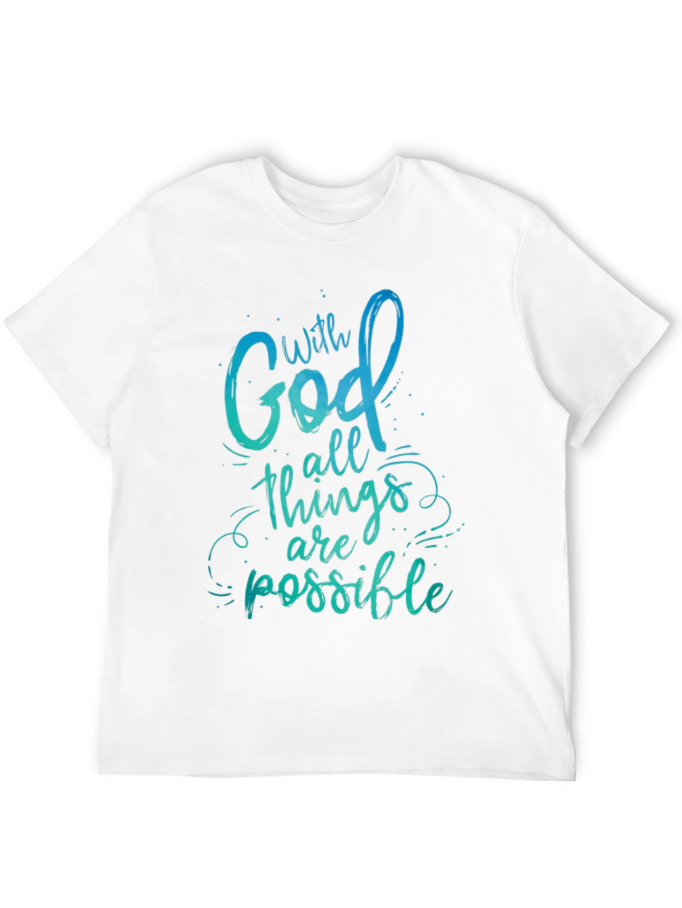 With God All Things Are Possible Black T-Shirt