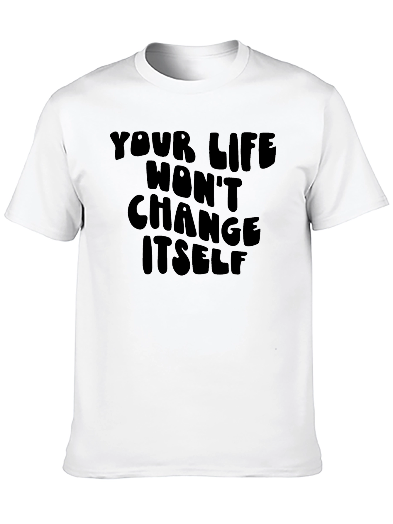 Motivational Black T-Shirt - Change Yourself