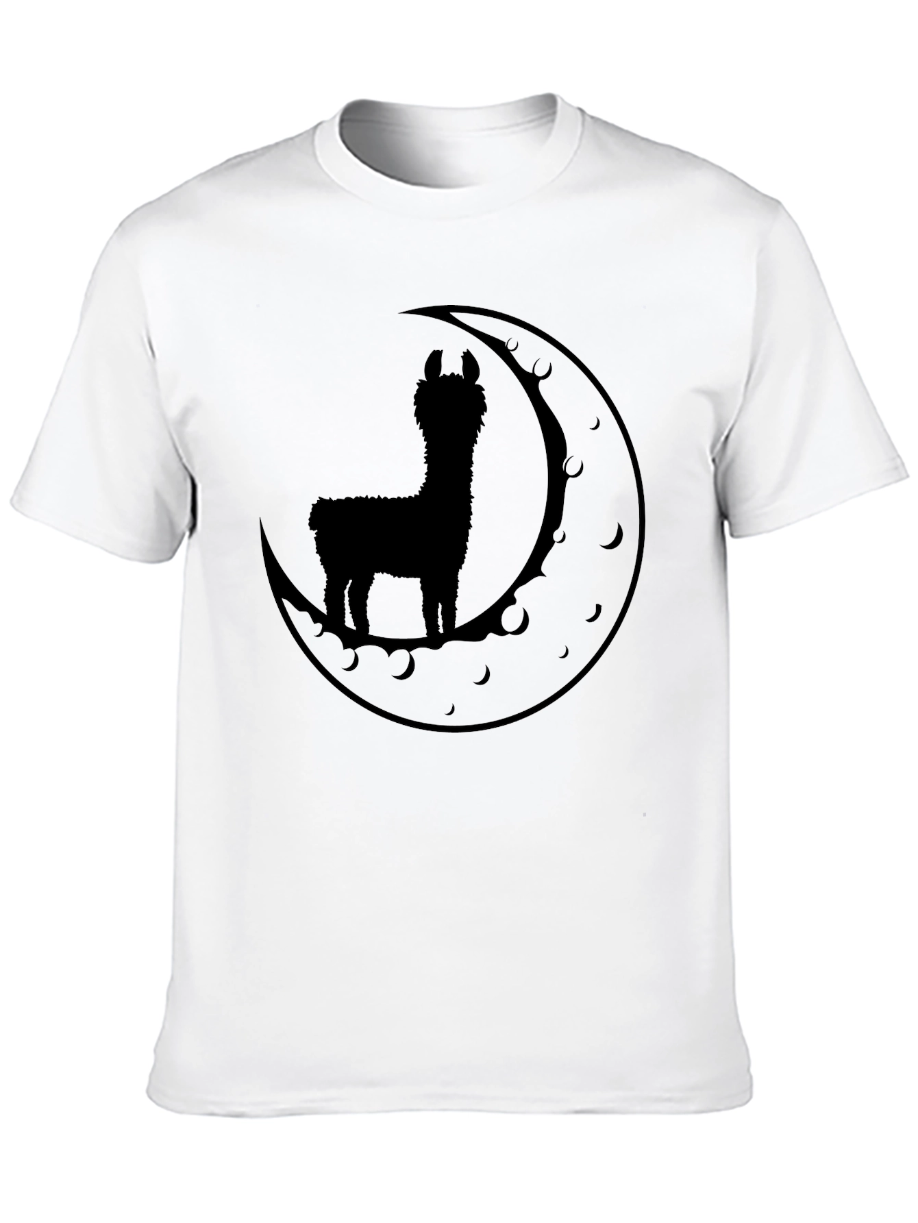Llama Moon Silhouette T-Shirt - Black Graphic Tee