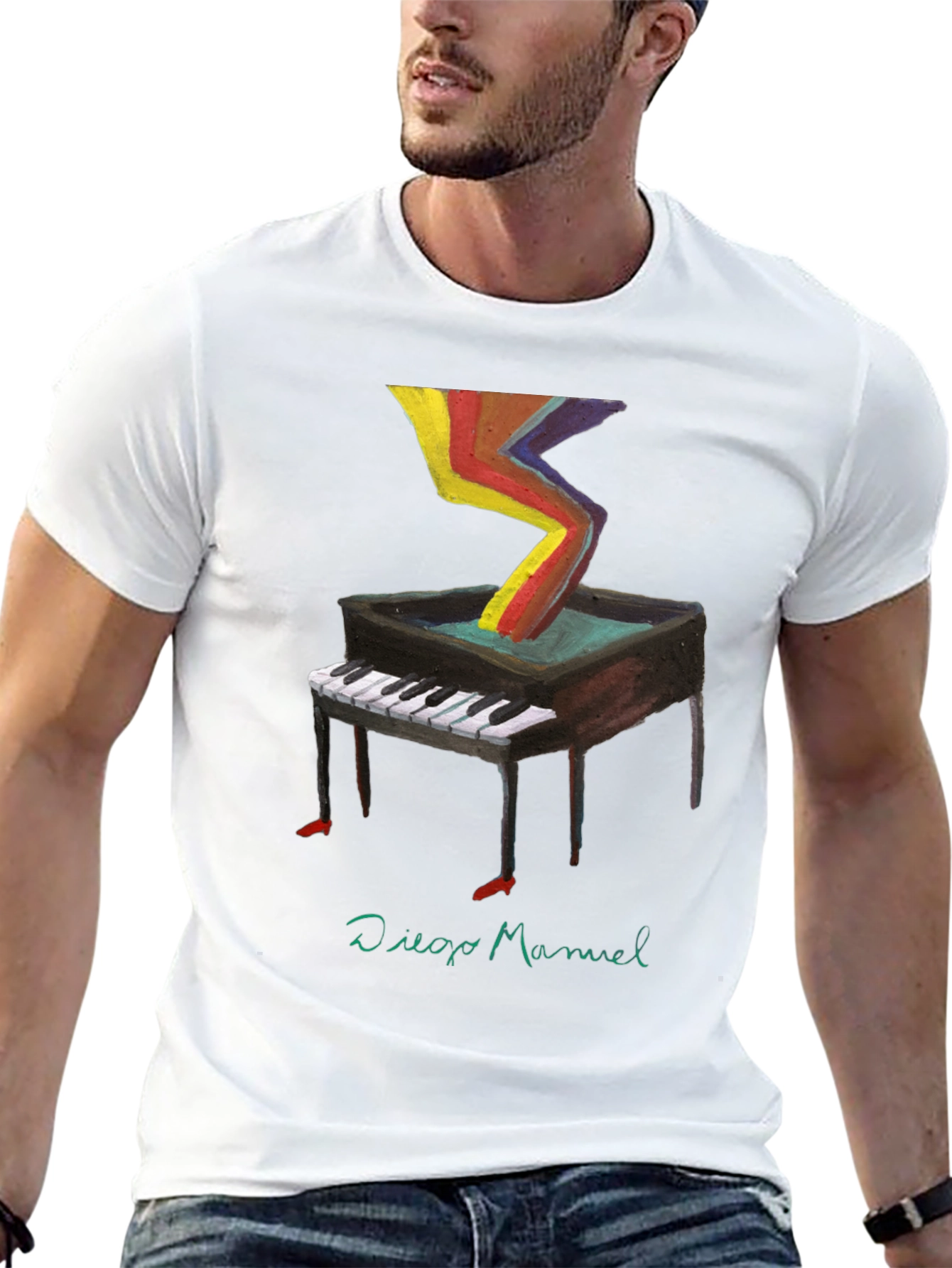 Abstract Piano T-Shirt - Unique Art Tee