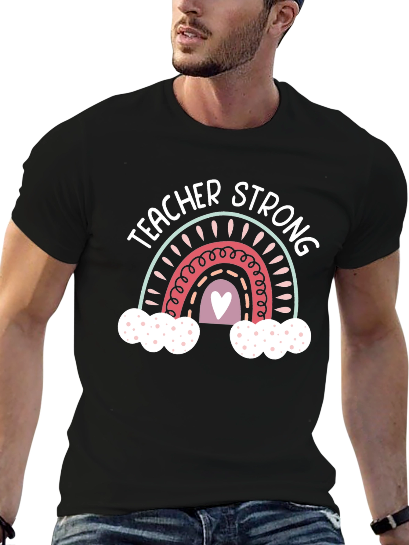 Teacher Strong Rainbow Graphic Tee