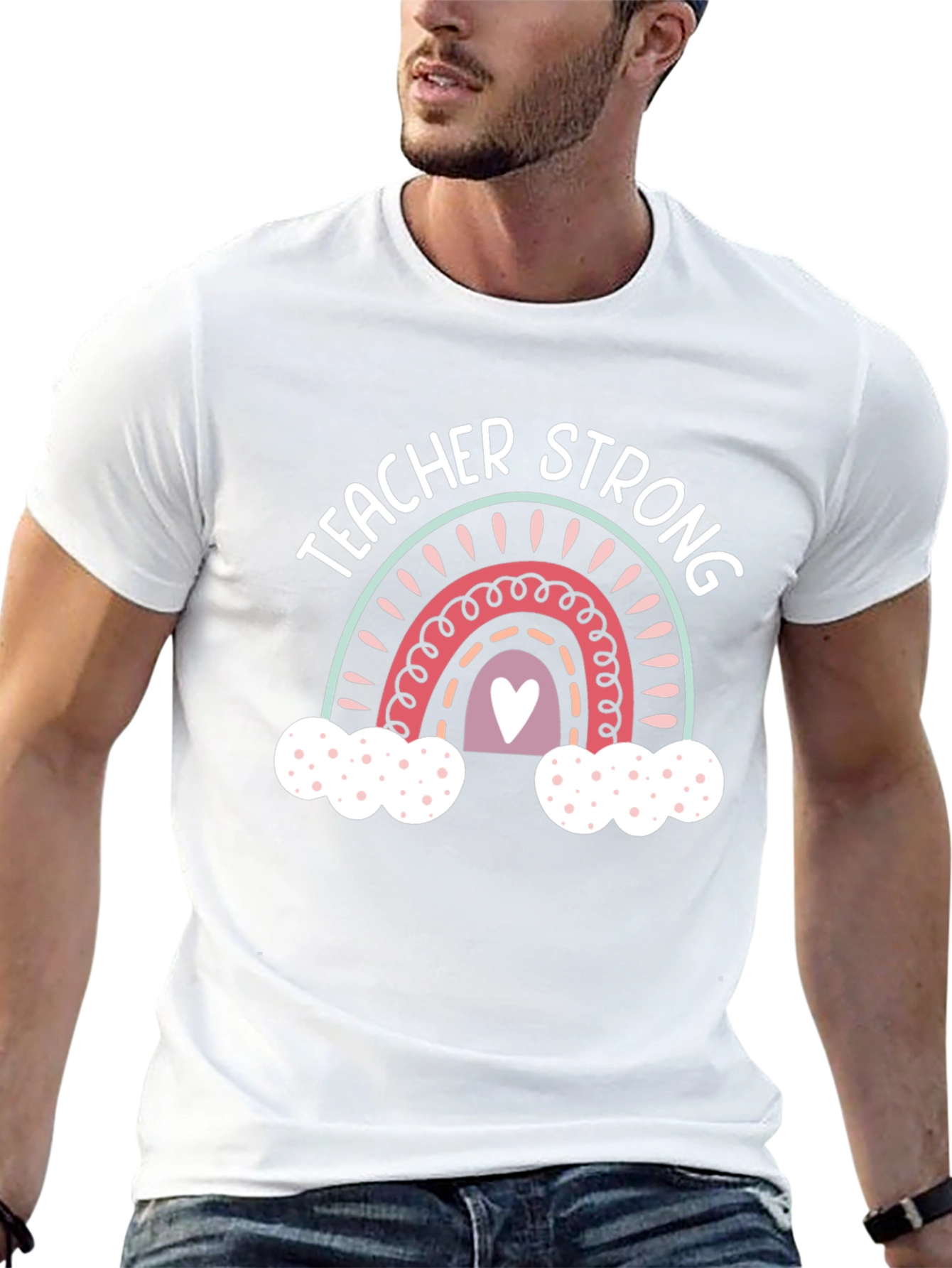 Teacher Strong Rainbow Graphic Tee