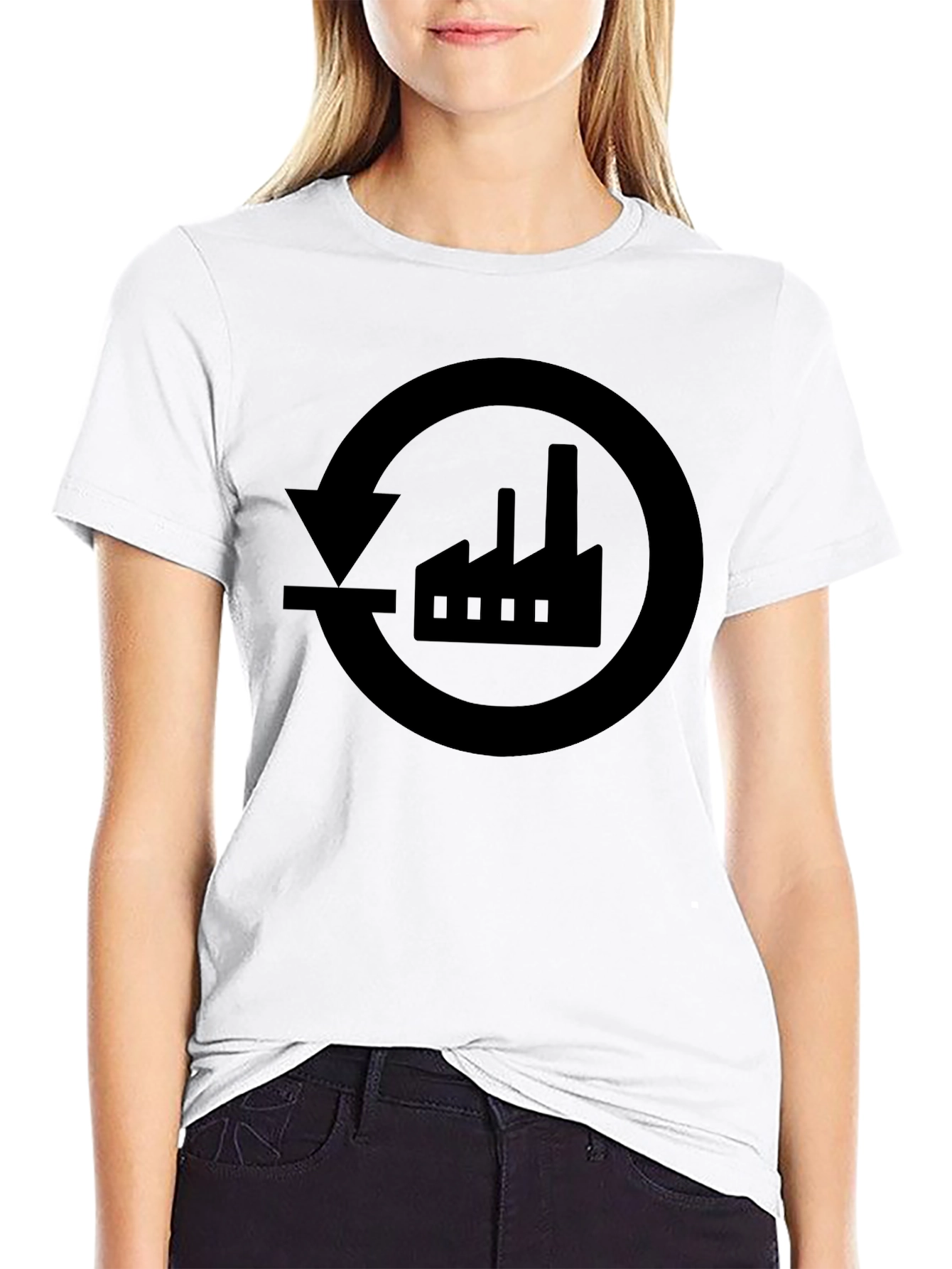 Recycle Factory Black Graphic T-Shirt
