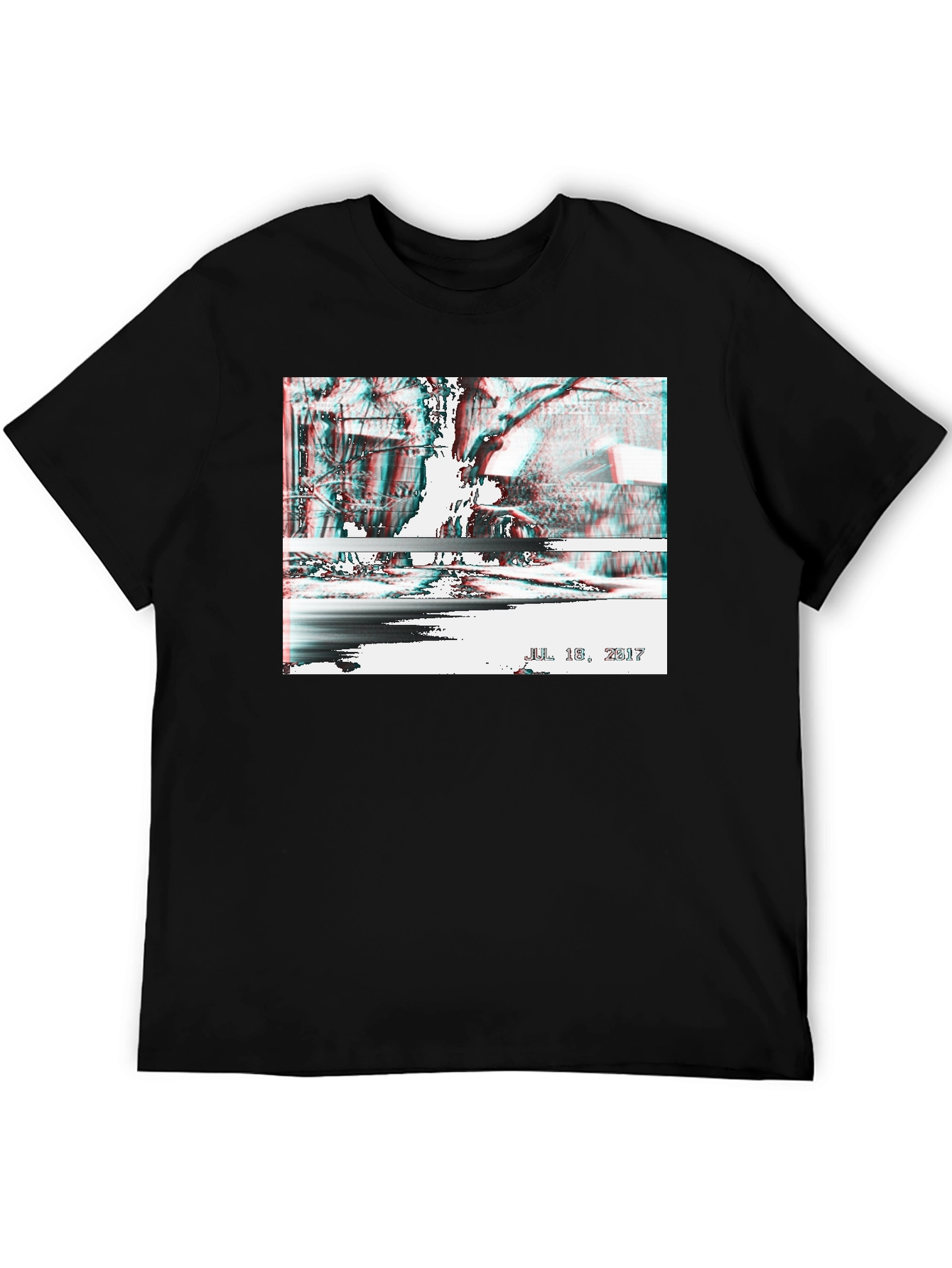 Distorted Reality Graphic Tee - Black