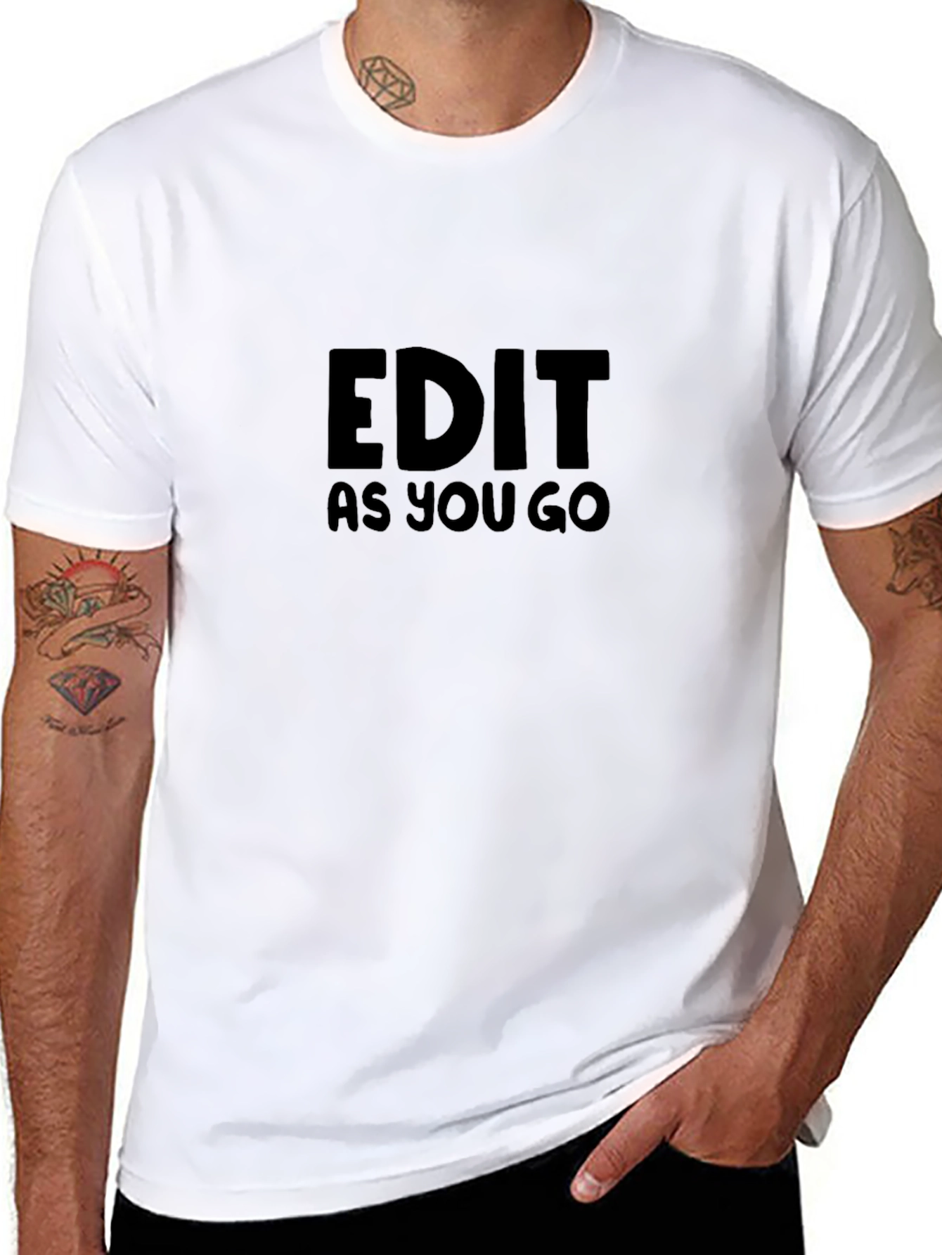 Edit As You Go Black T-Shirt