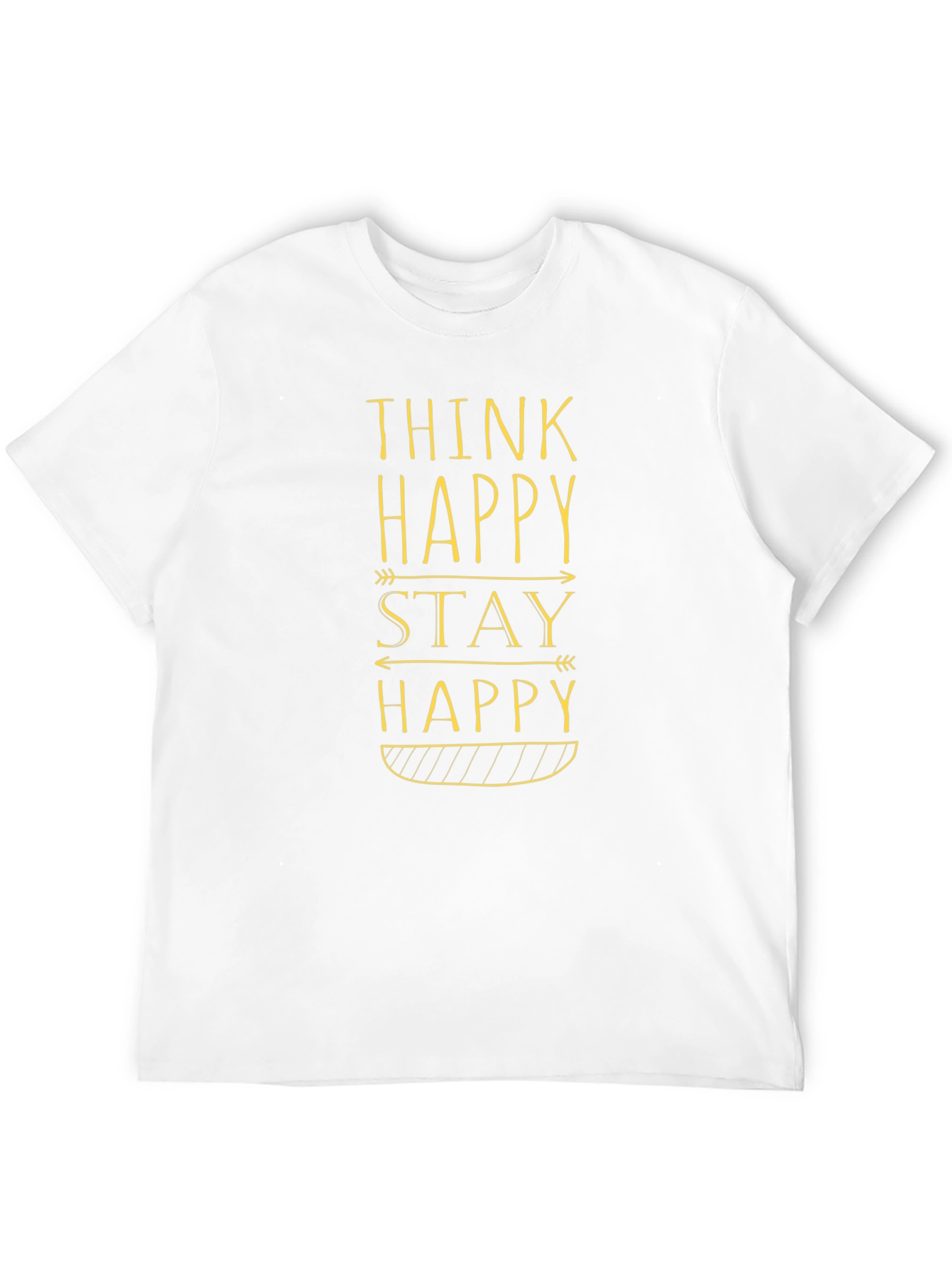 Think Happy Stay Happy Graphic Tee - Black