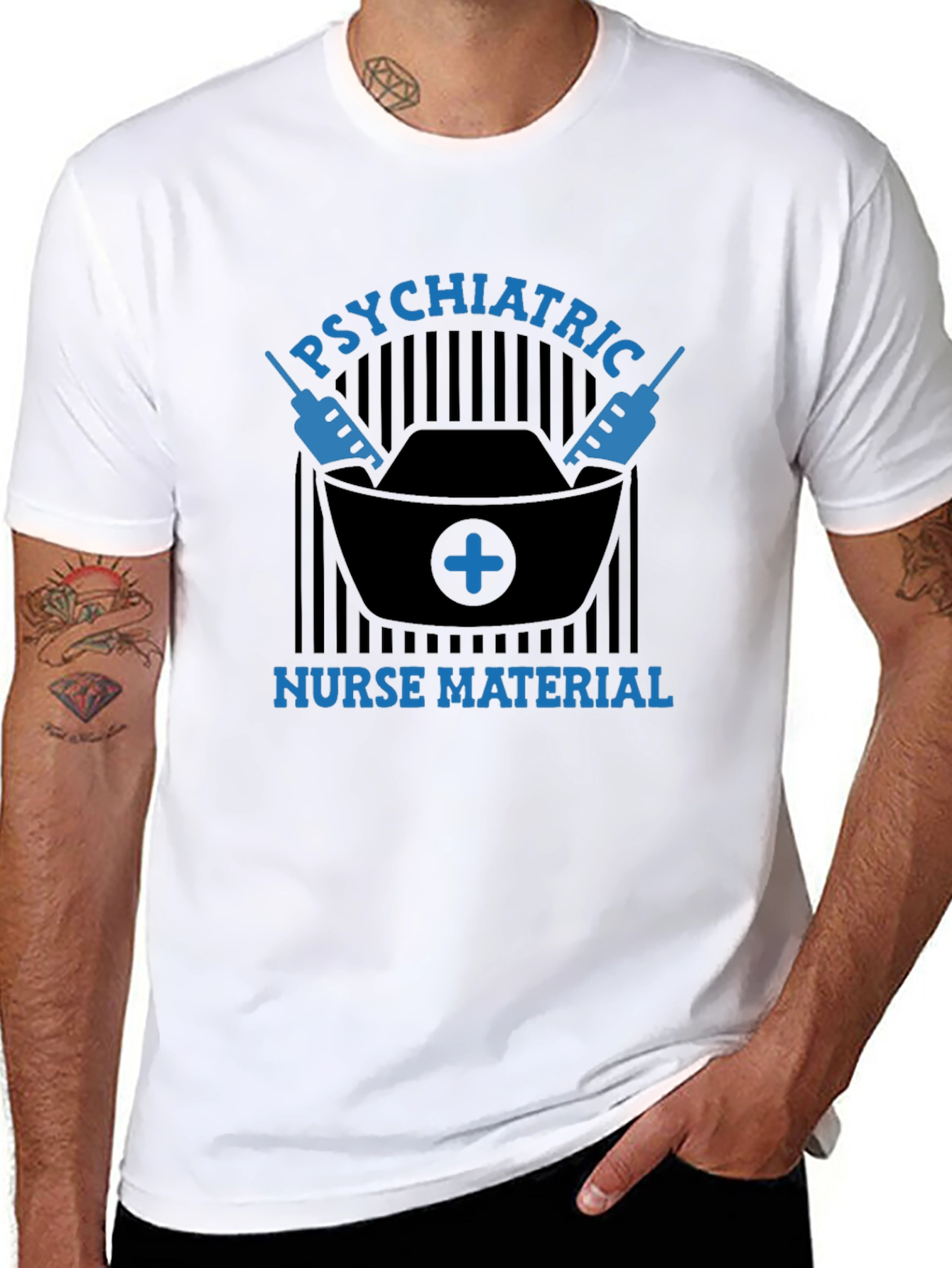 Psychiatric Nurse Material Graphic T-Shirt