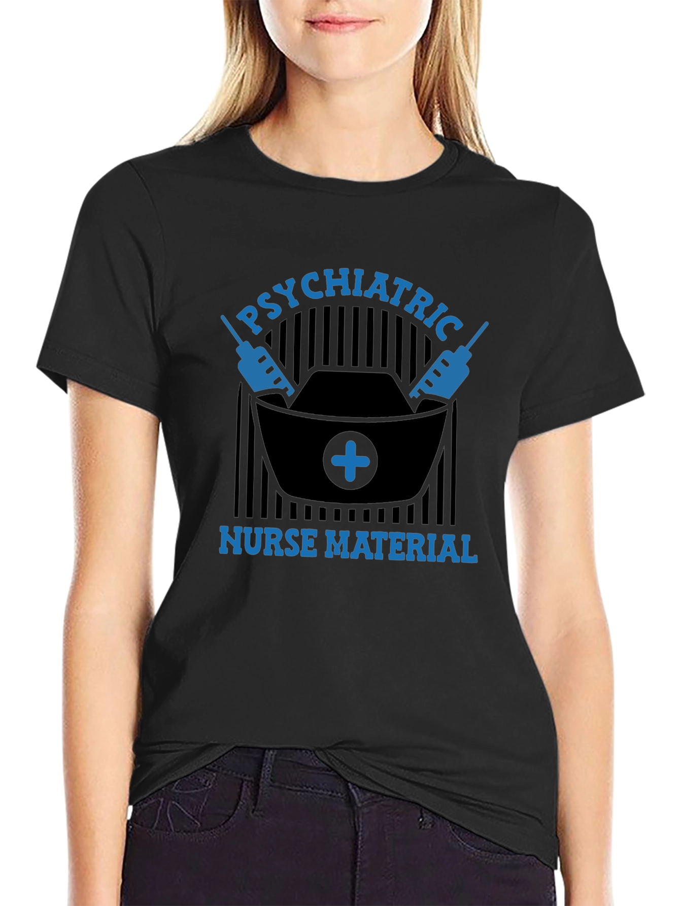 Psychiatric Nurse Material Graphic T-Shirt