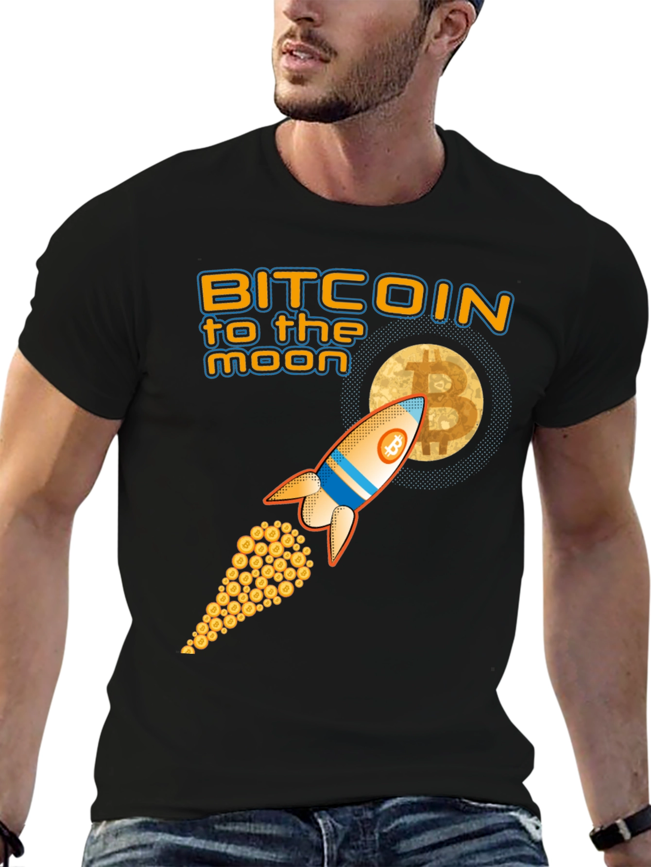 Bitcoin to the Moon Graphic Tee