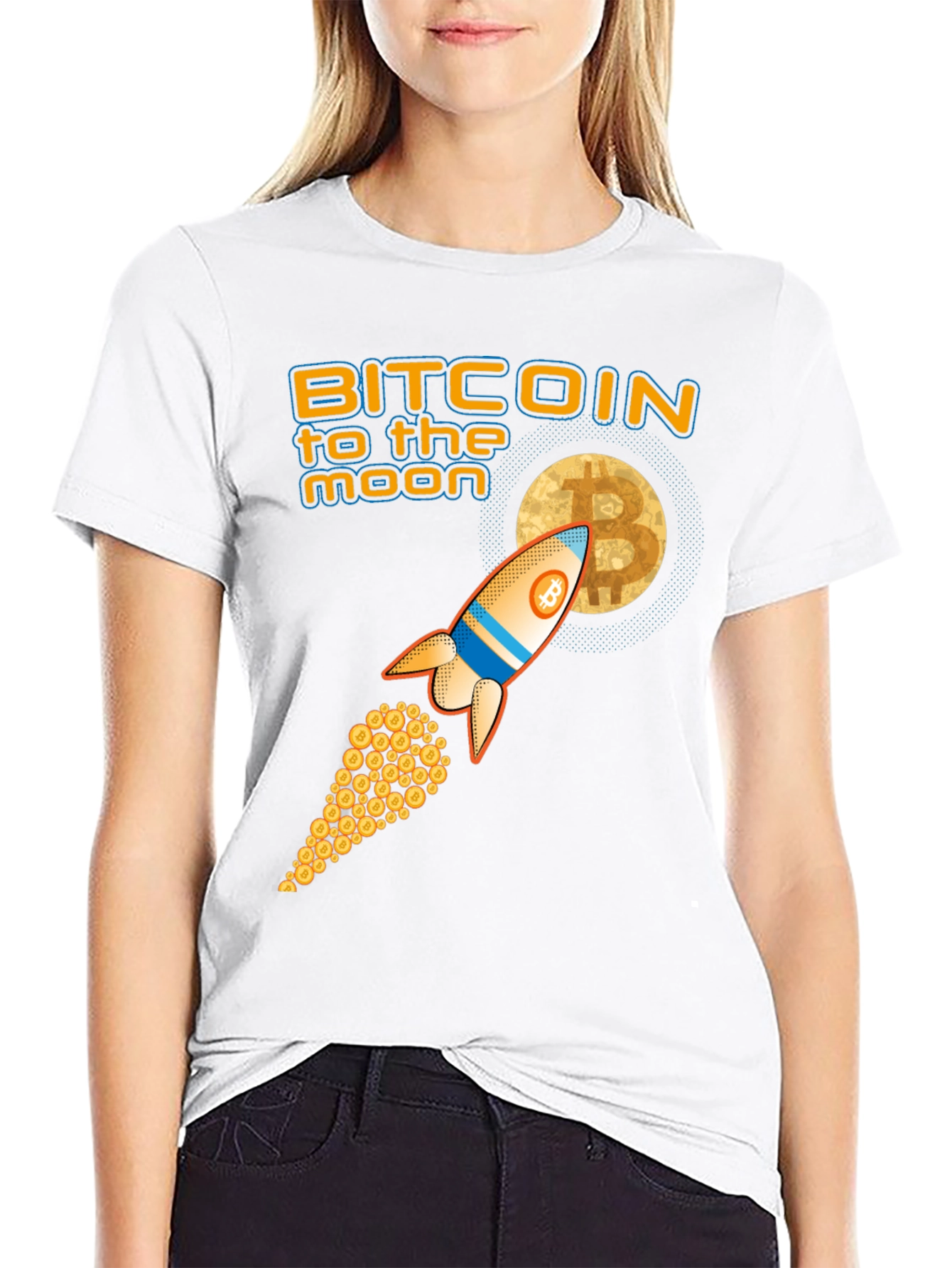 Bitcoin to the Moon Graphic Tee