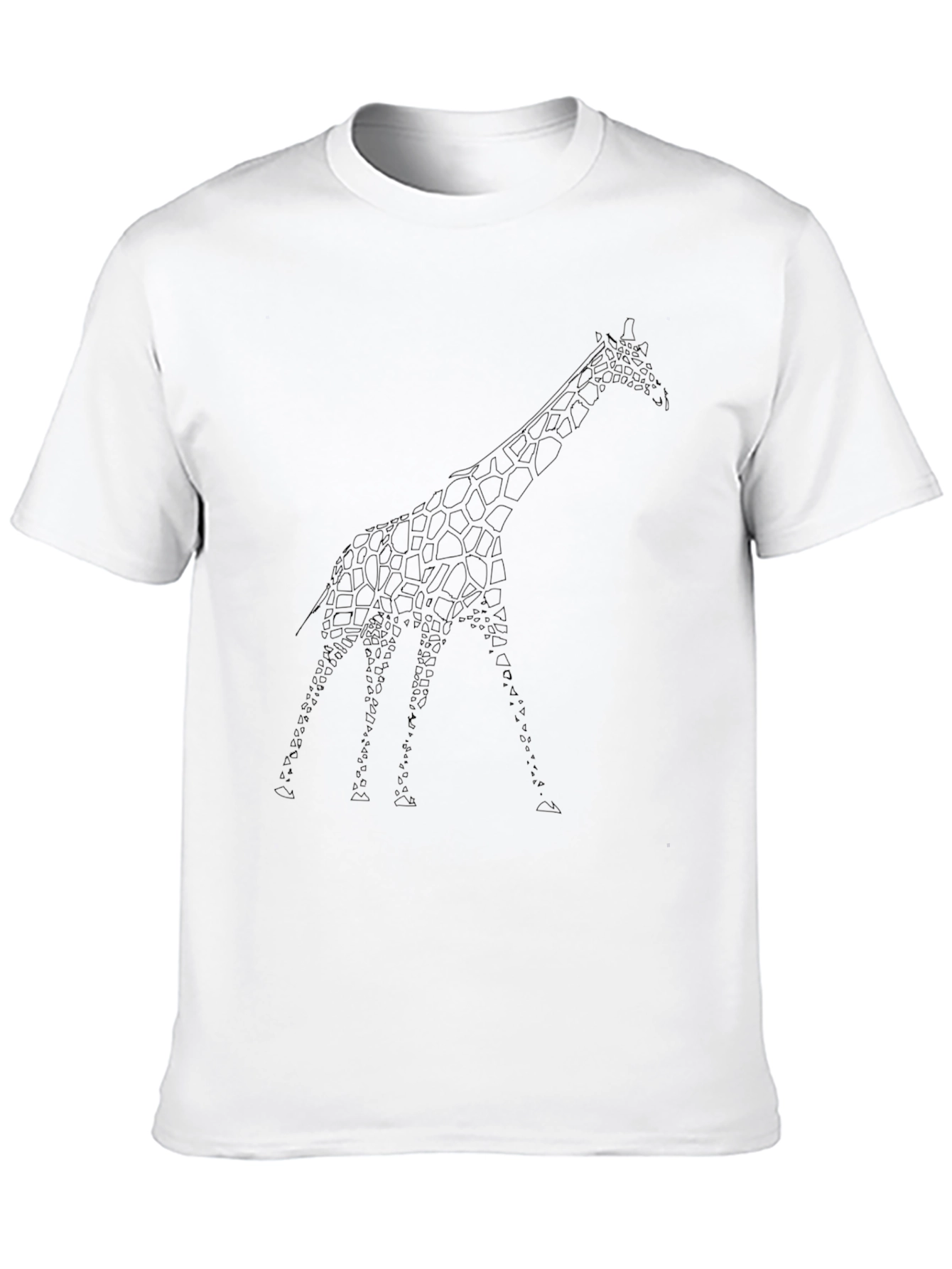 Giraffe Print Black T-Shirt | Modern Casual Tee