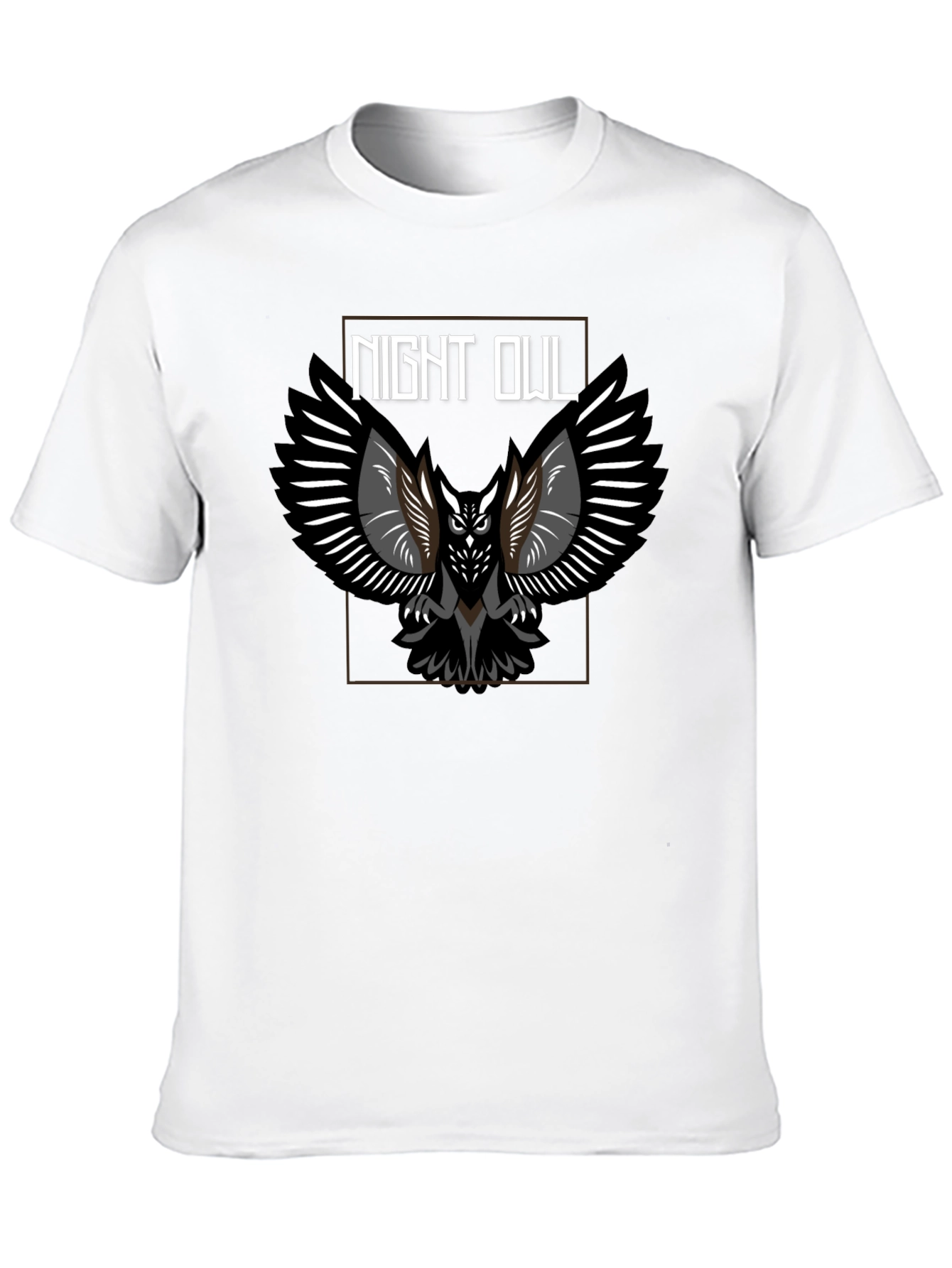 Night Owl Graphic Tee - Black Cotton Blend