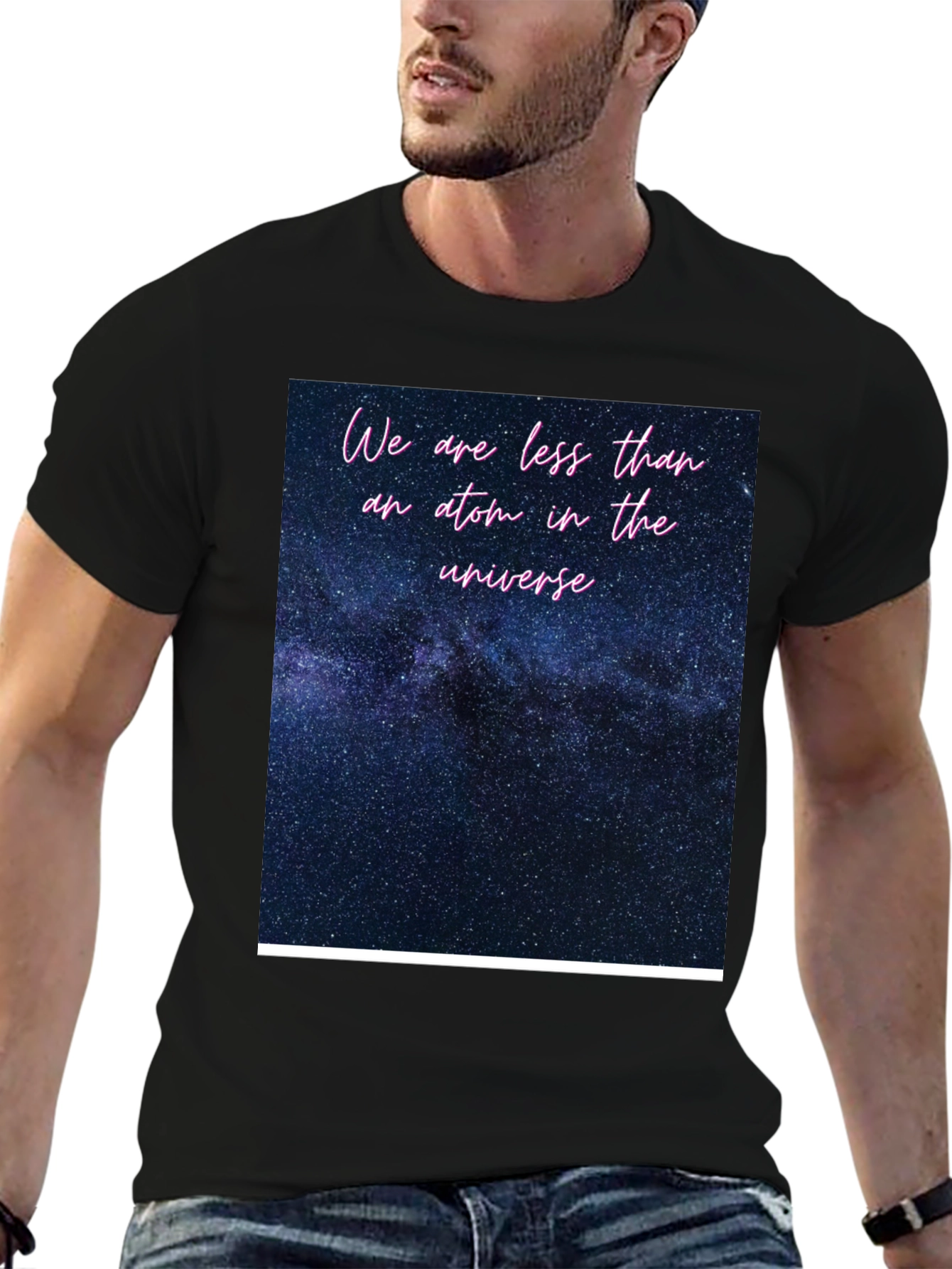 Cosmic Universe Graphic Tee - Soft Black T-Shirt