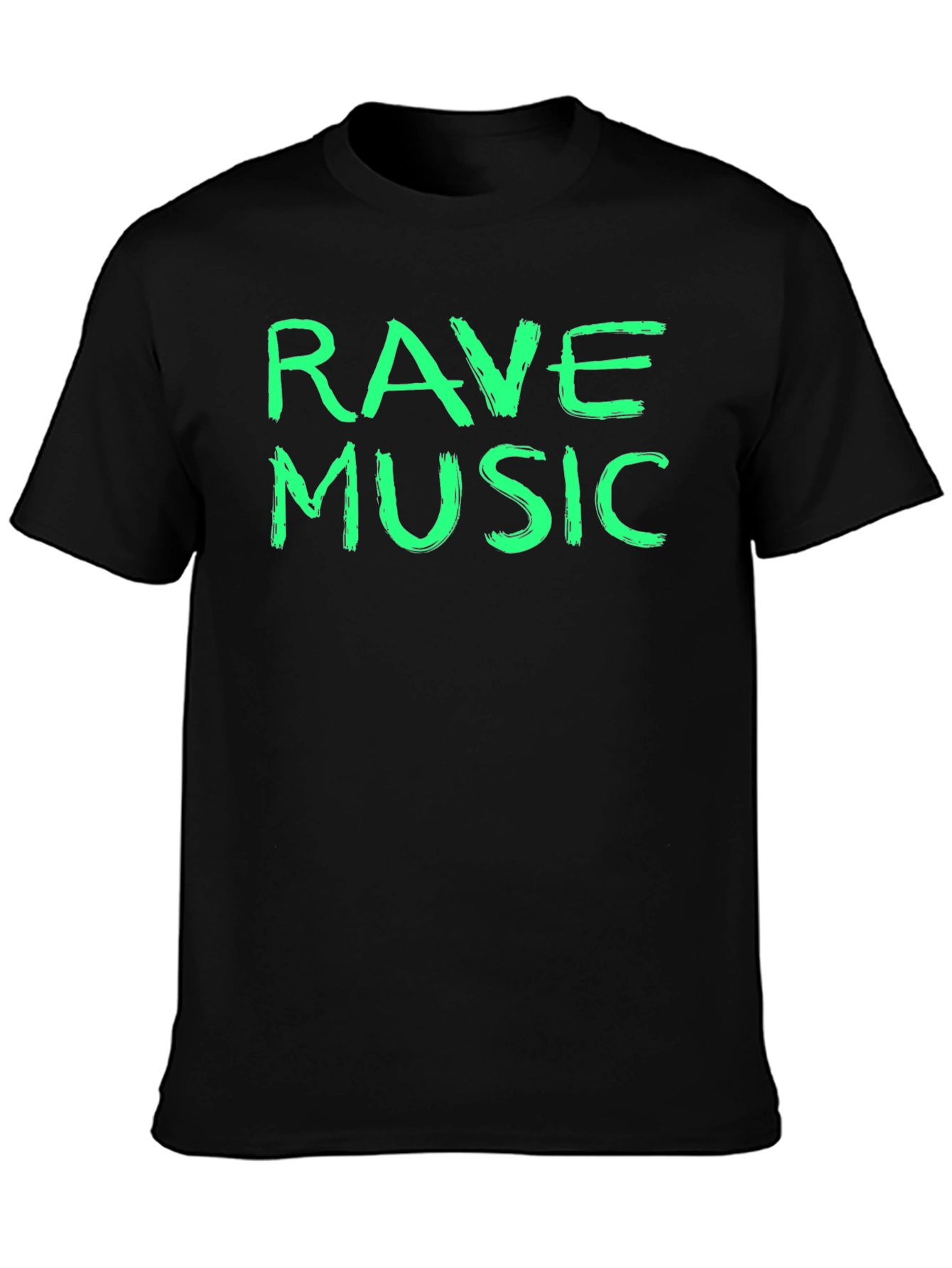 Rave Music Black Crew Neck T-Shirt