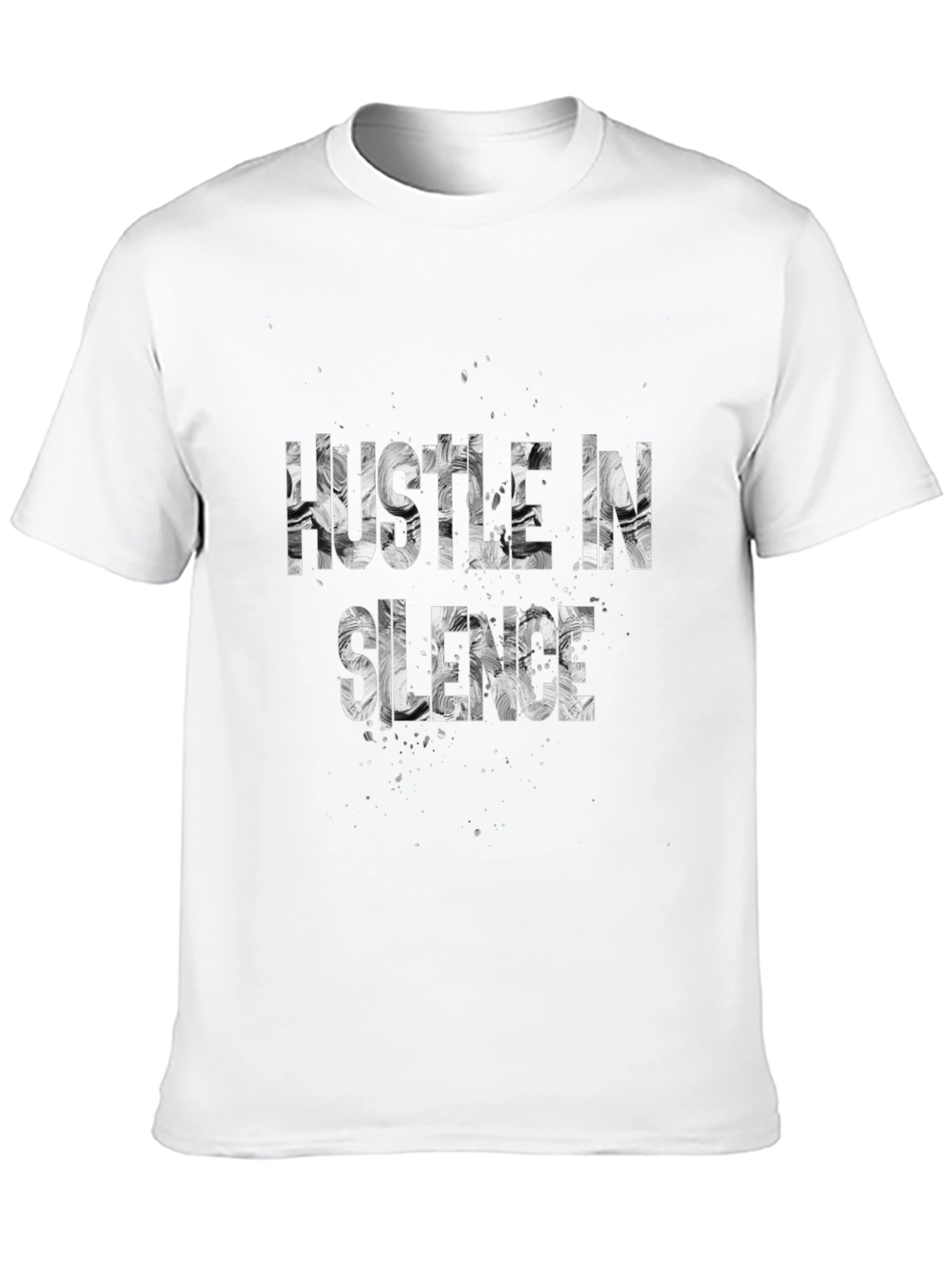 Hustle in Silence Graphic T-Shirt - Black