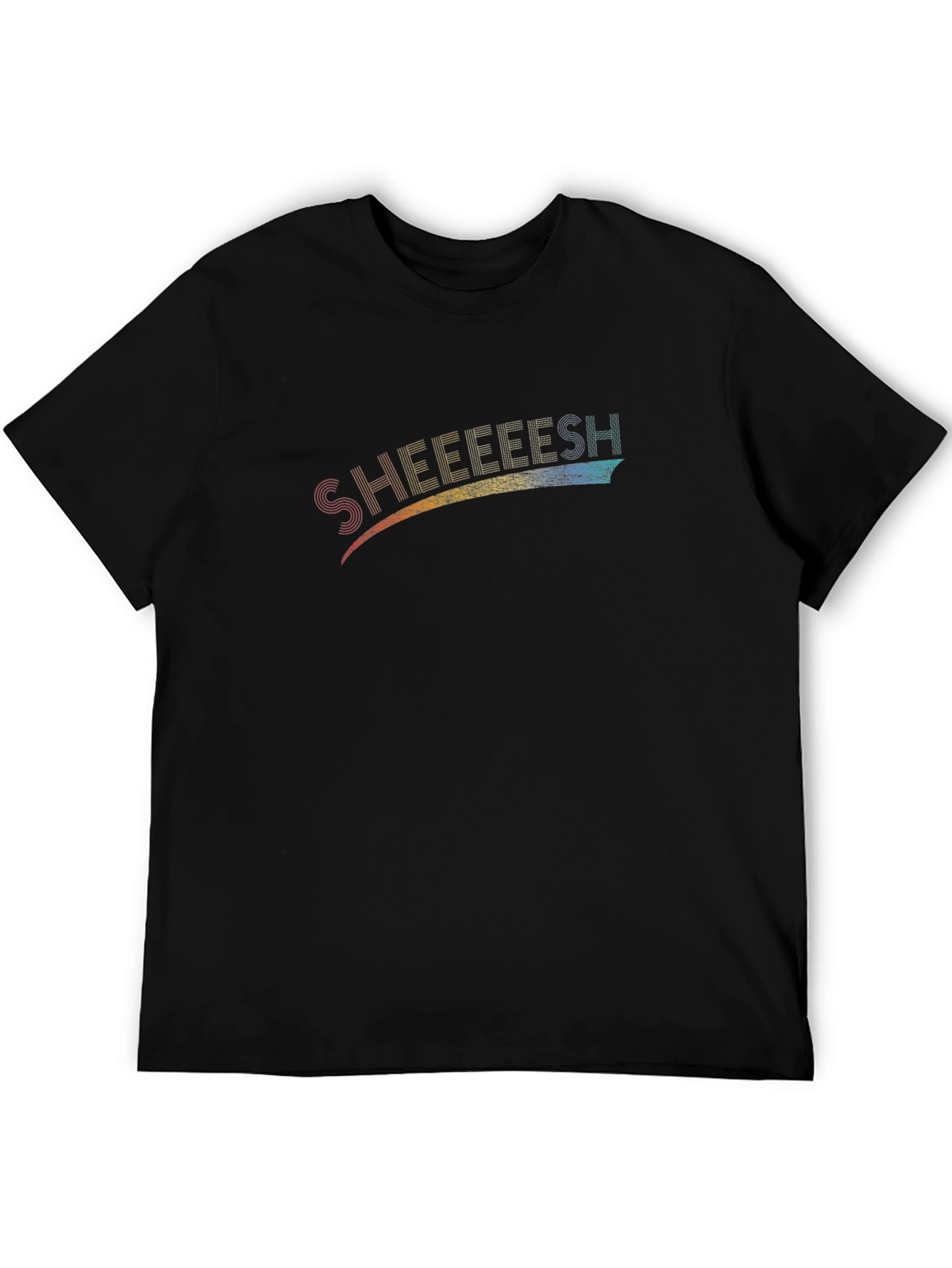 SHEEEESH Graphic Tee - Trendy Rainbow Design