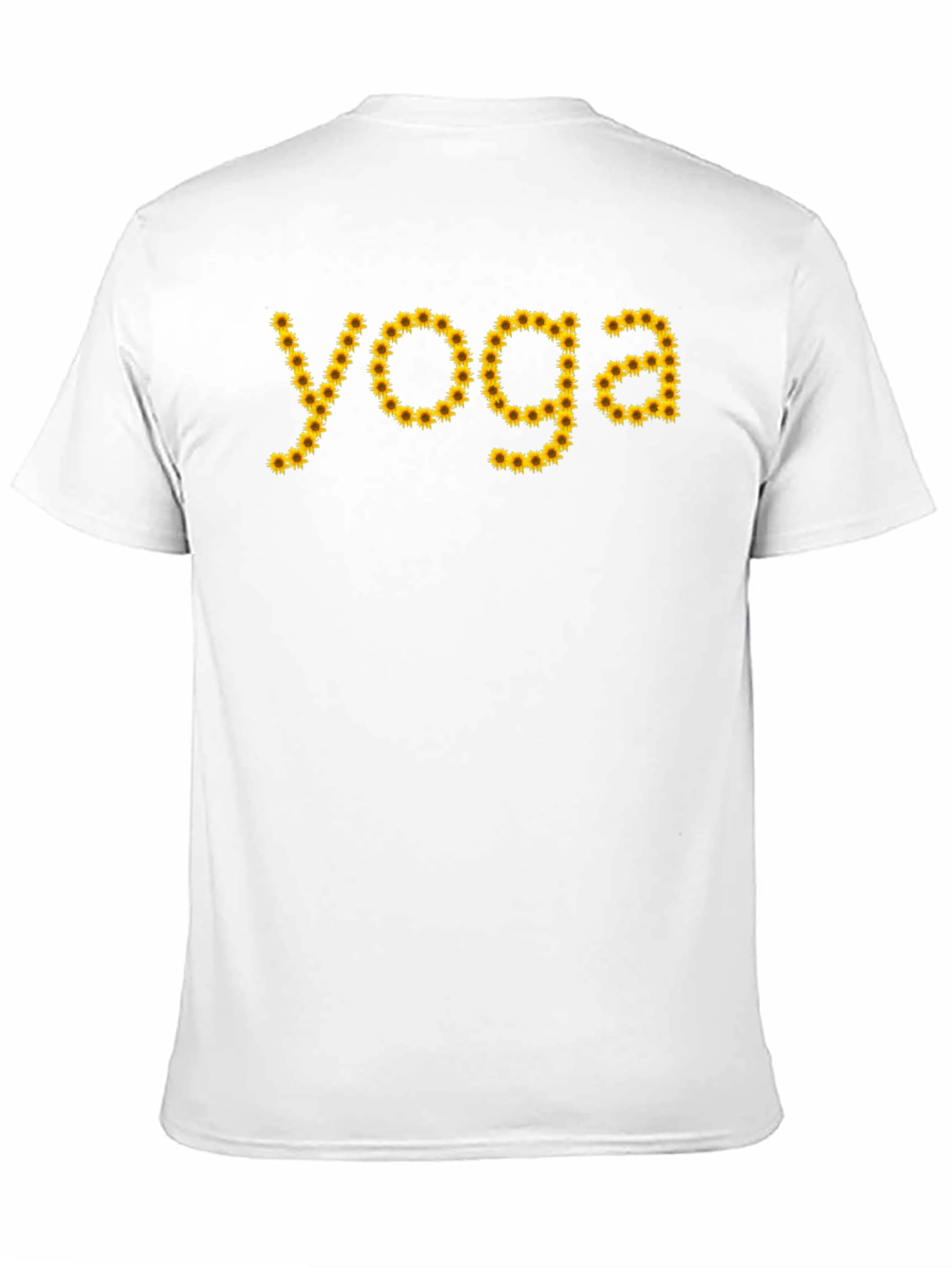 Yoga Sunflower Graphic T-Shirt - Black Cotton Tee