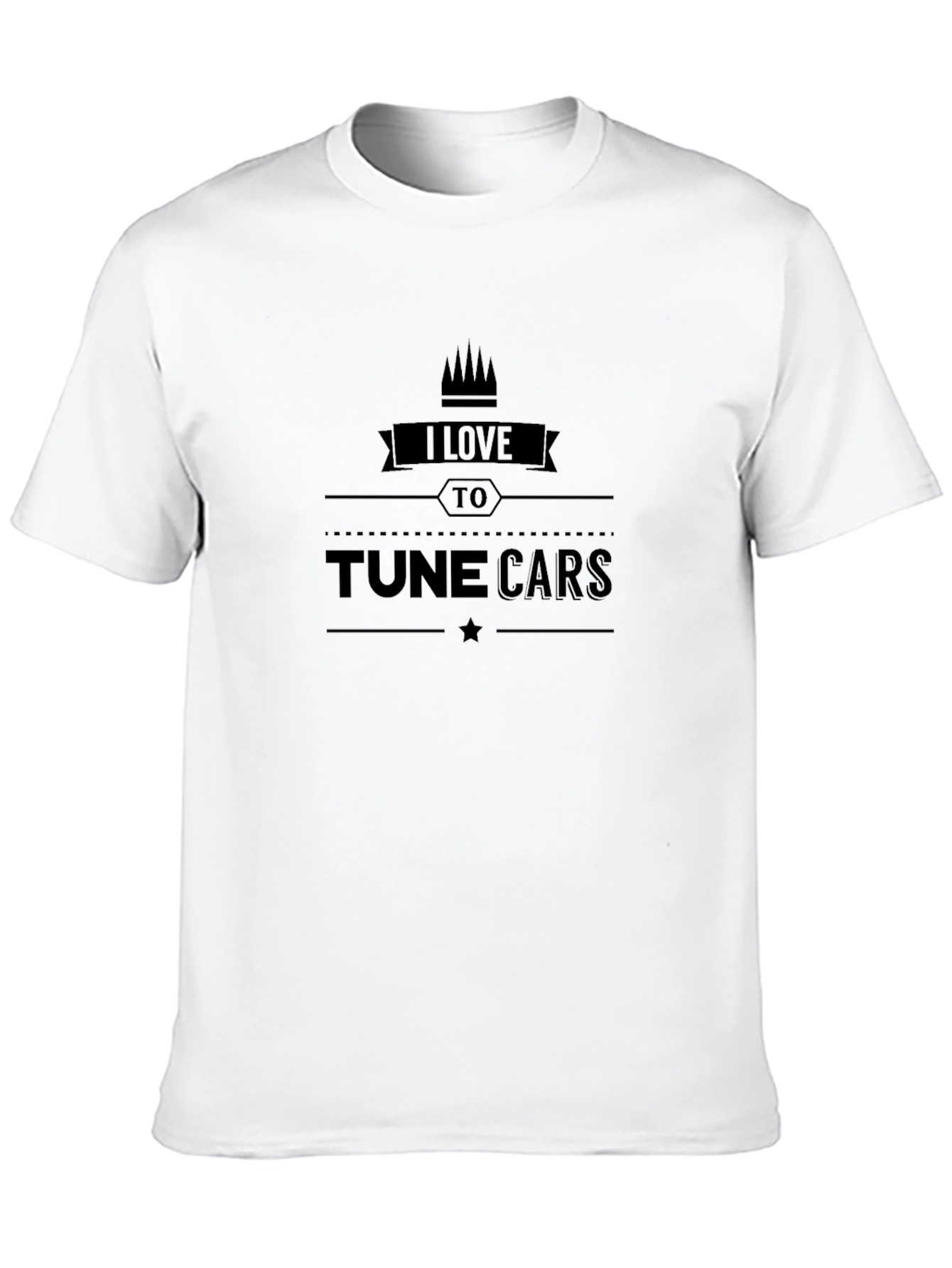 I Love to Tune Cars Black T-Shirt