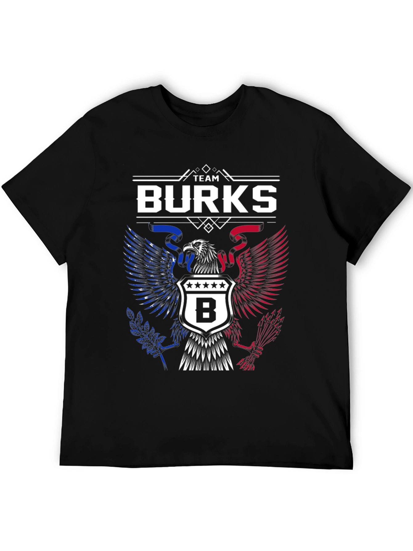 Team Burks Eagle Crest Black T-Shirt