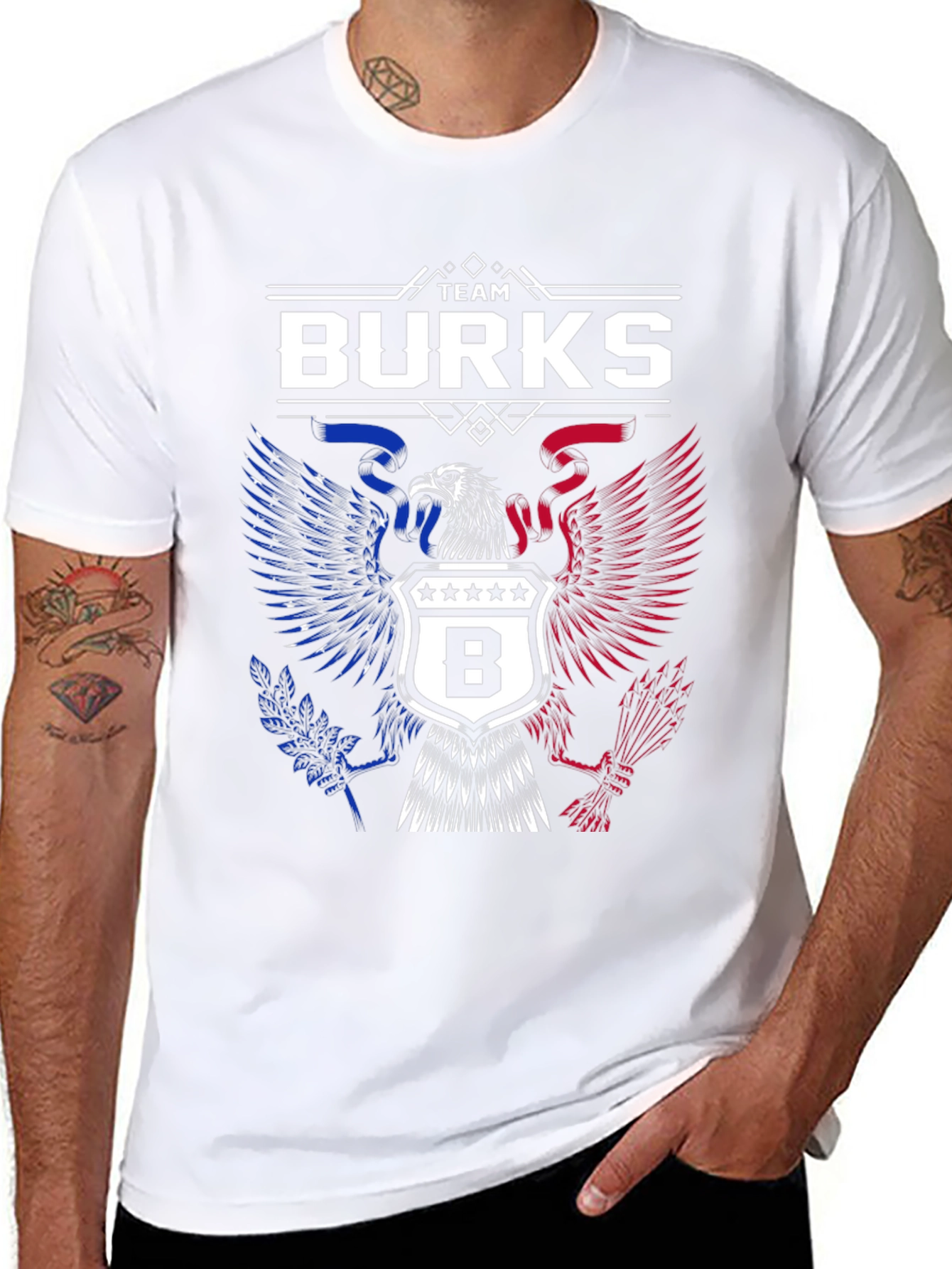Team Burks Eagle Crest Black T-Shirt