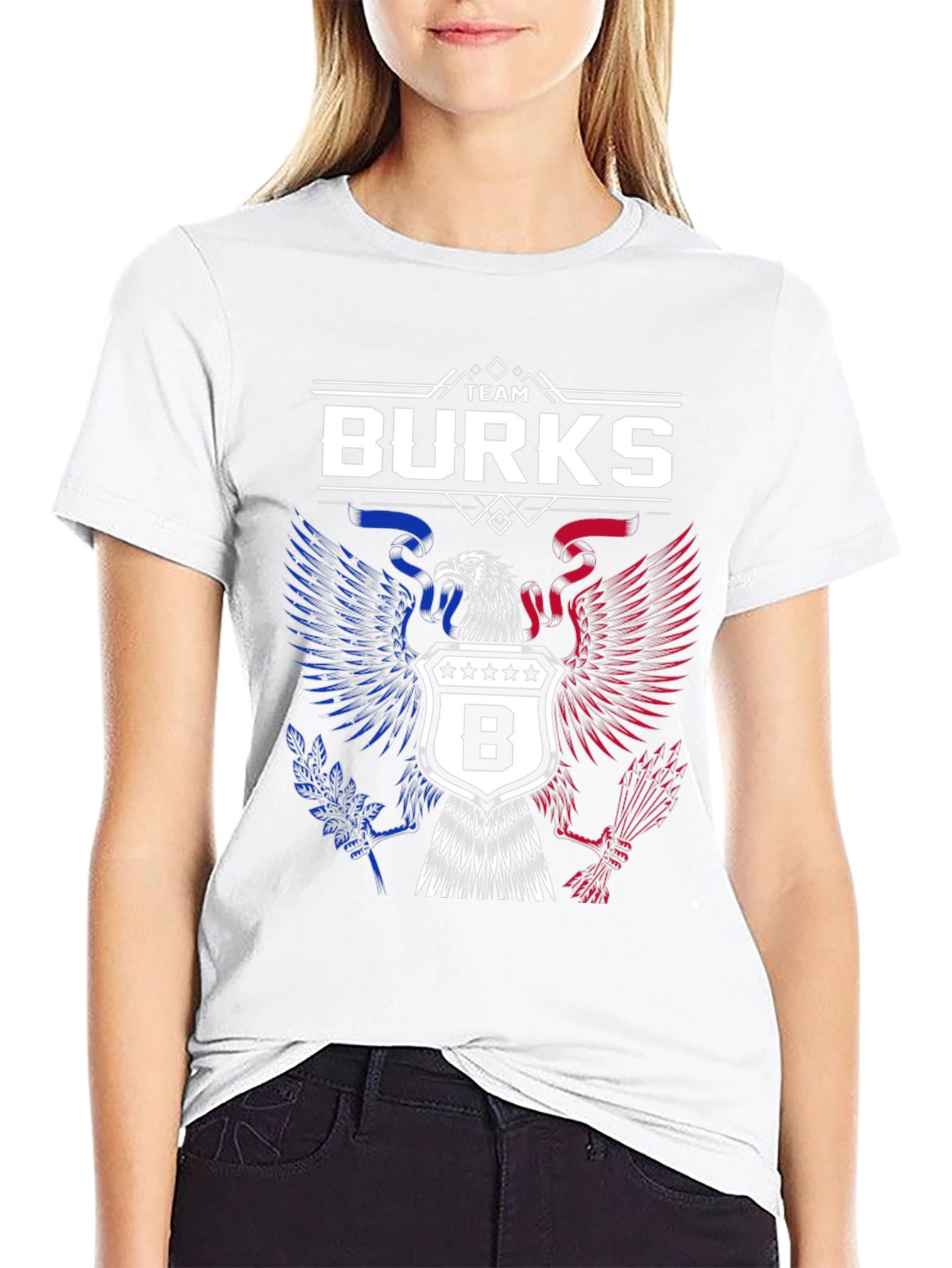 Team Burks Eagle Crest Black T-Shirt