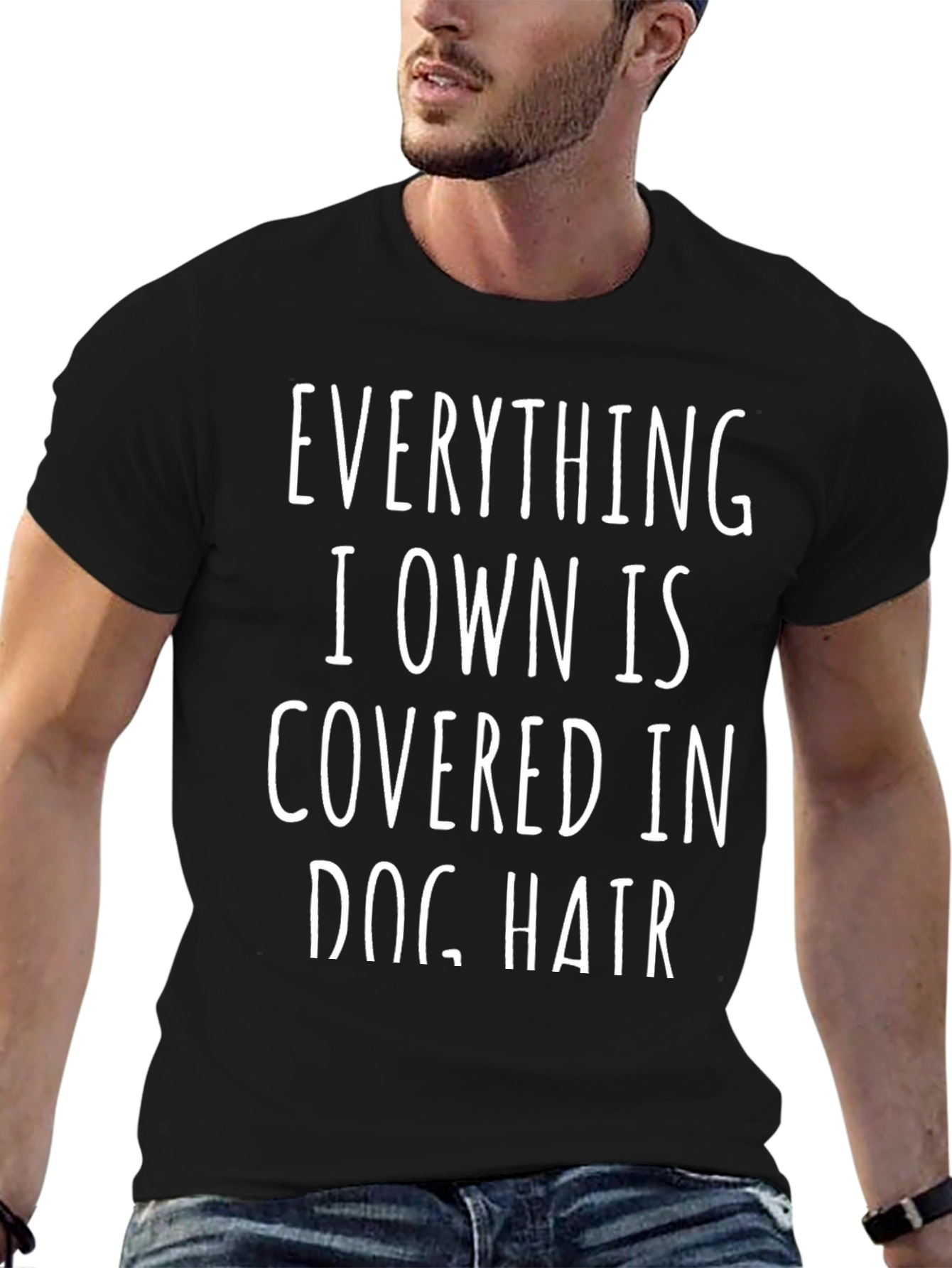 Dog Hair T-Shirt - Novelty Pet Lover Tee