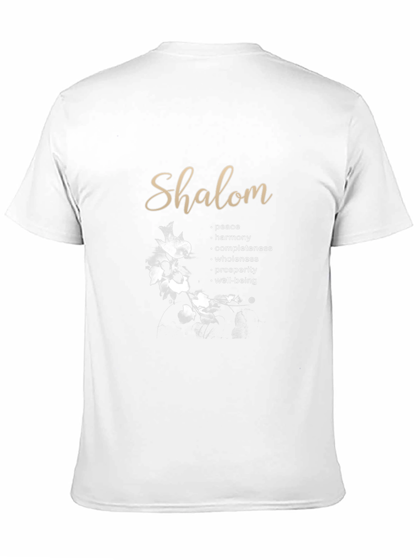 Shalom Meaningful Graphic T-Shirt - Peace Harmony Completeness