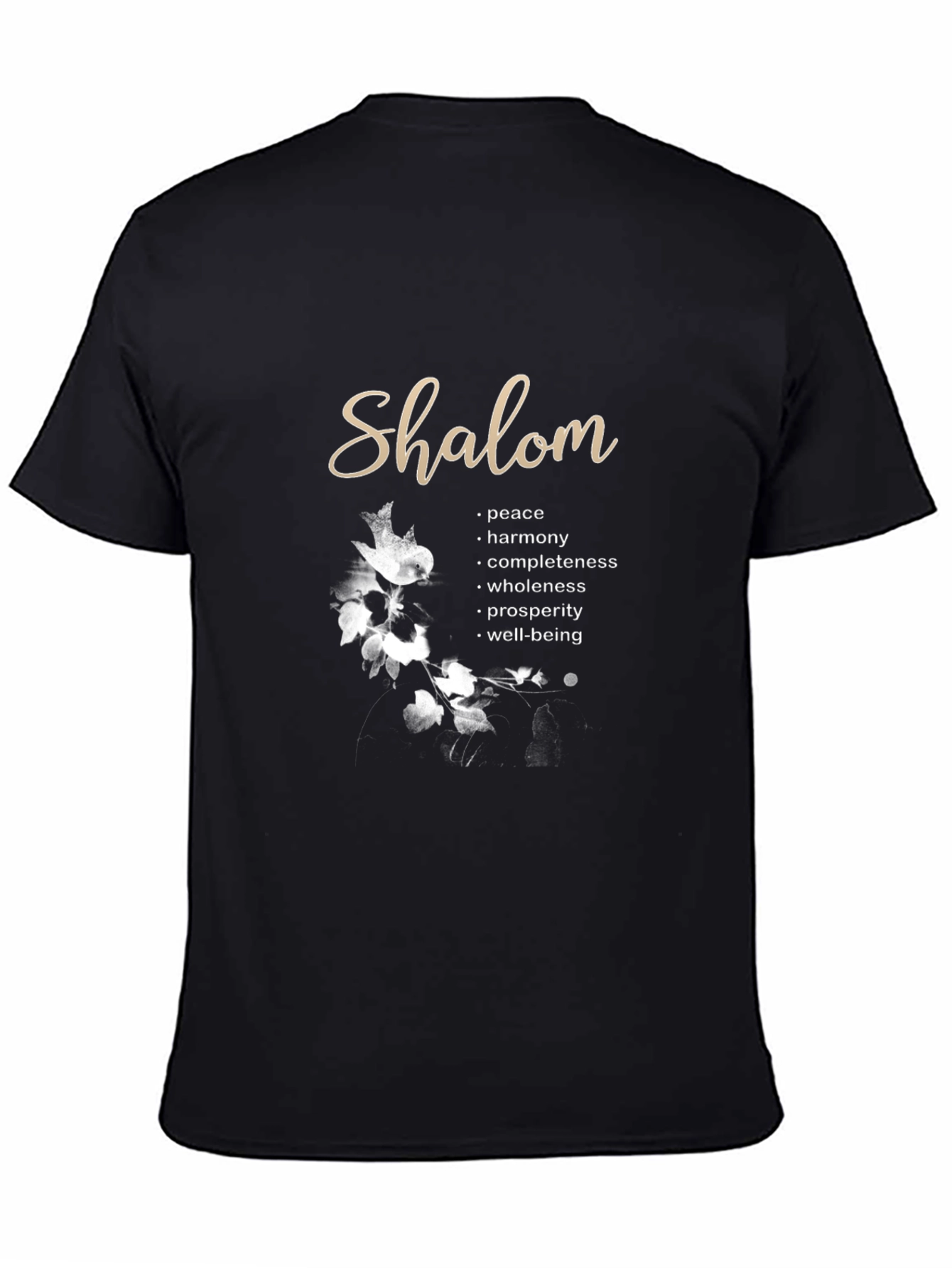 Shalom Meaningful Graphic T-Shirt - Peace Harmony Completeness