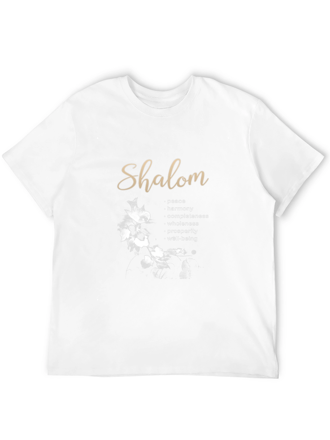 Shalom Meaningful Graphic T-Shirt - Peace Harmony Completeness