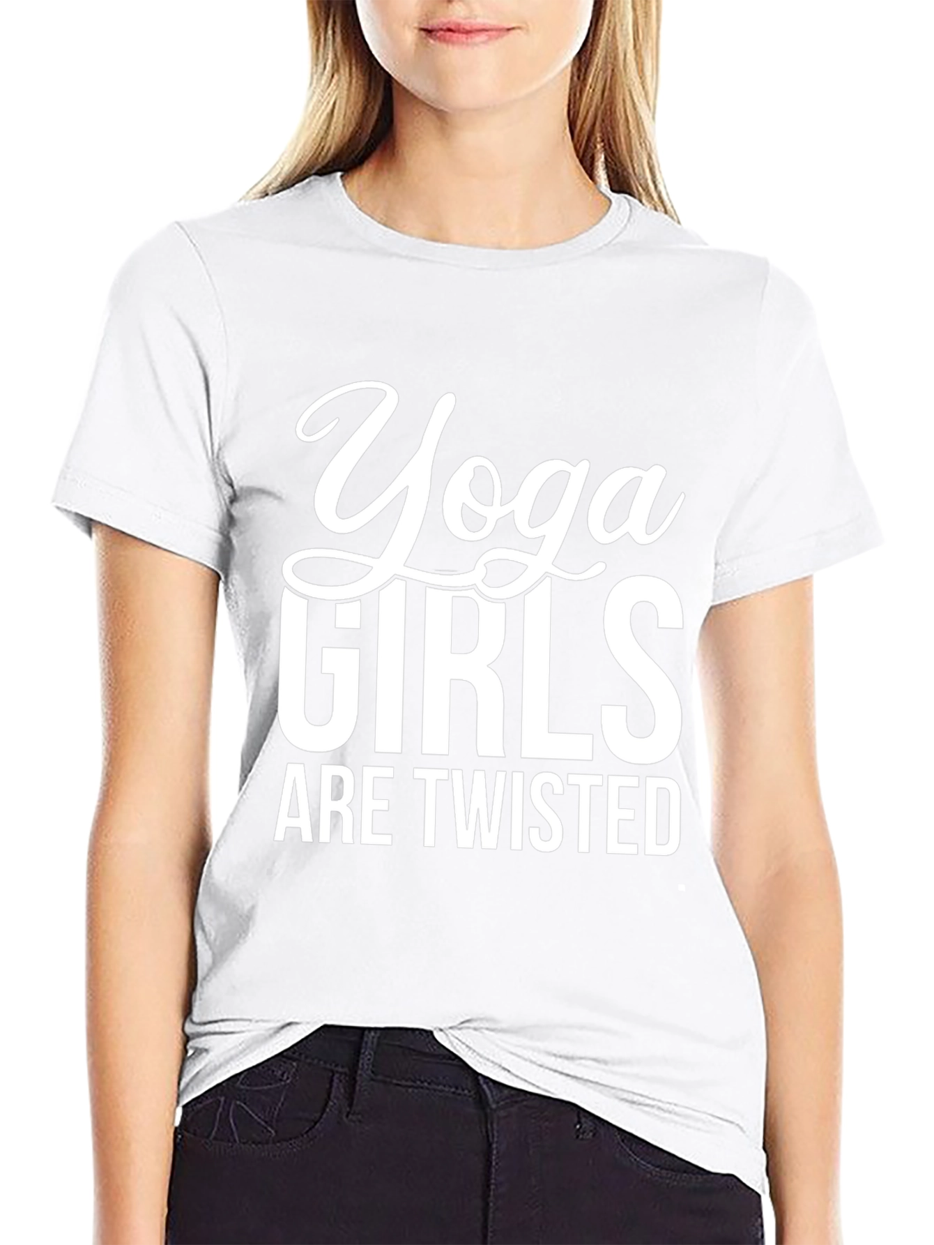 Yoga Girls Twisted Black Tee