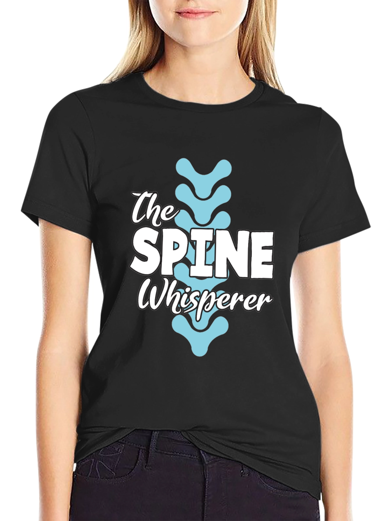 The Spine Whisperer Graphic T-Shirt - Black