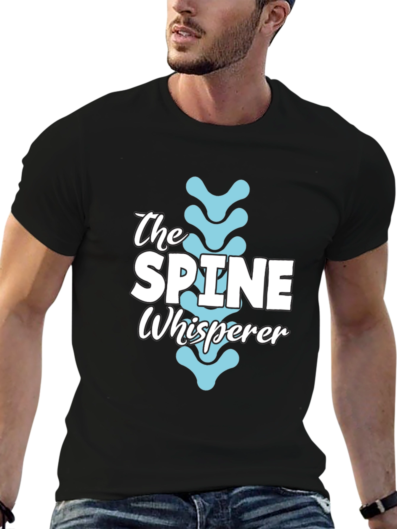The Spine Whisperer Graphic T-Shirt - Black