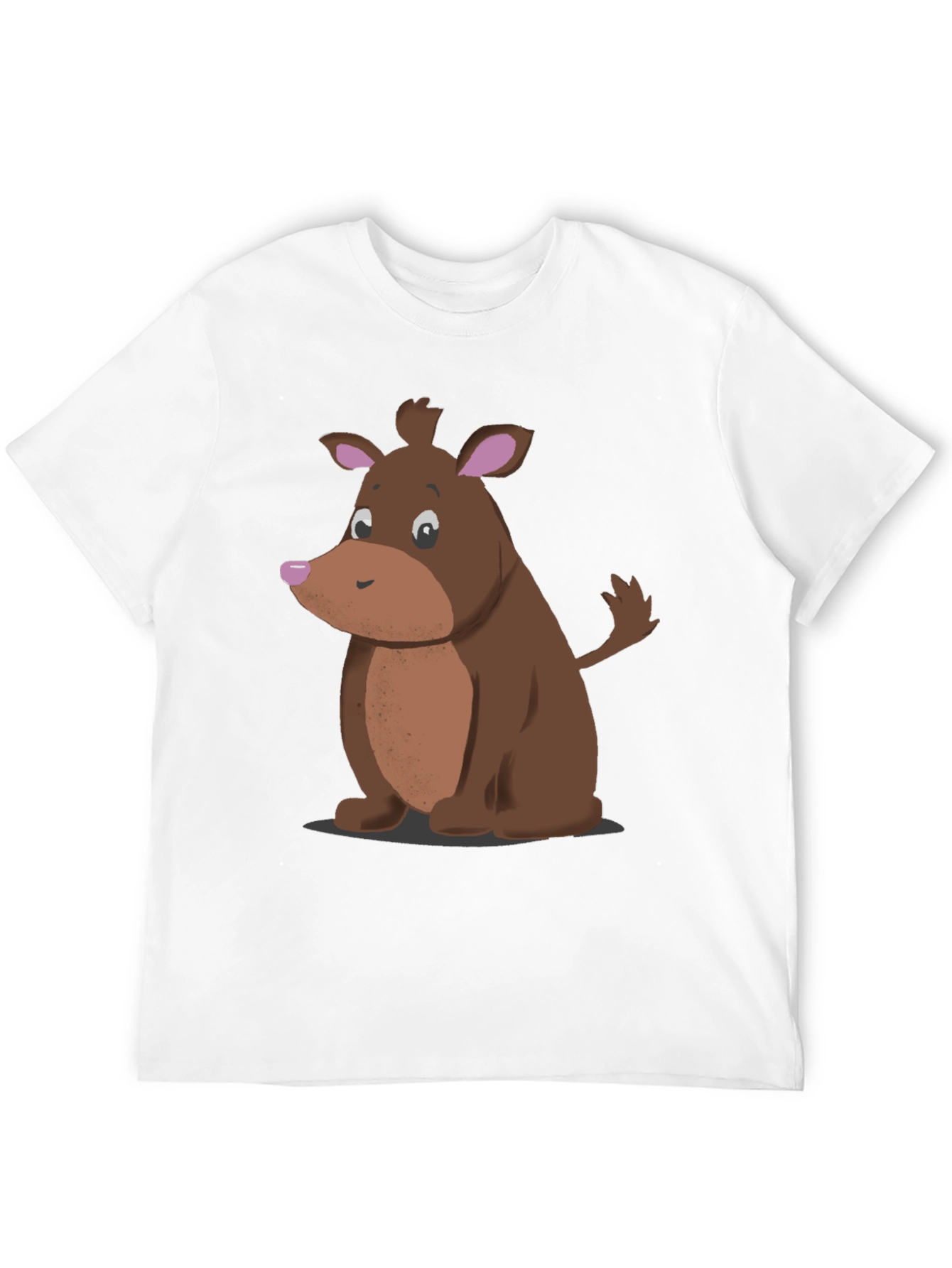 Cartoon Dog Black T-Shirt