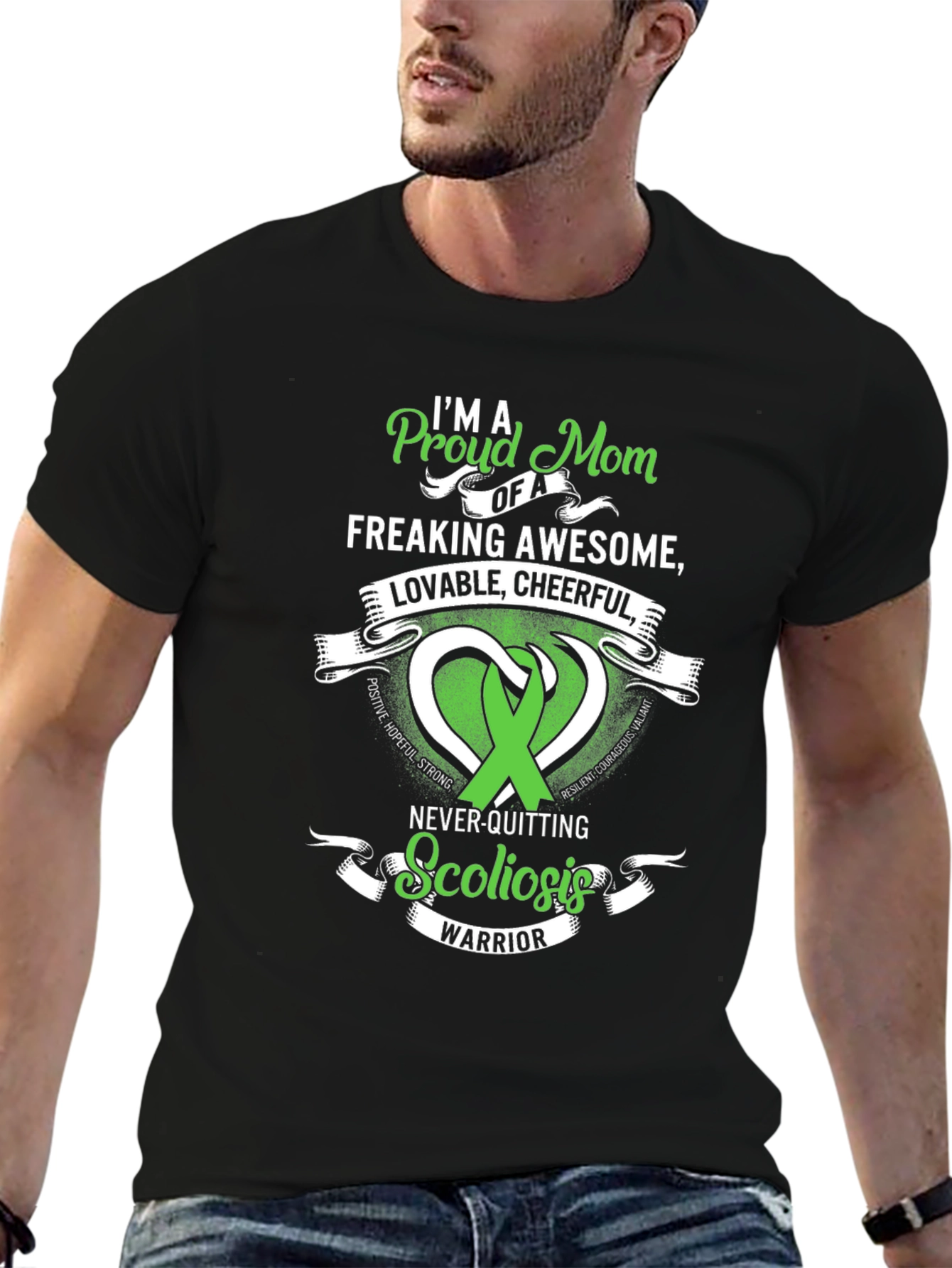 Proud Mom of Scoliosis Warrior Graphic Tee