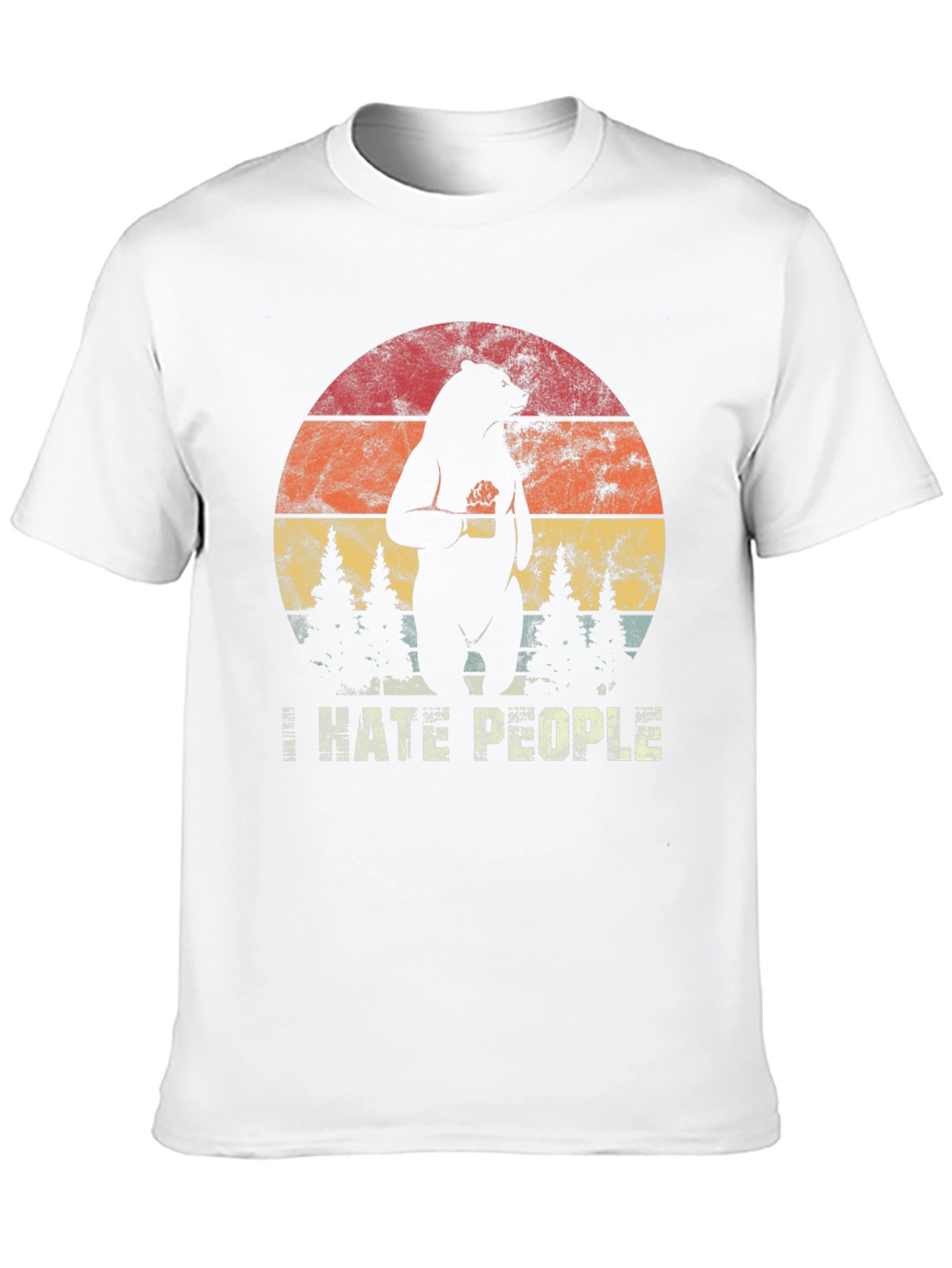 I Hate People Bear Graphic T-Shirt
