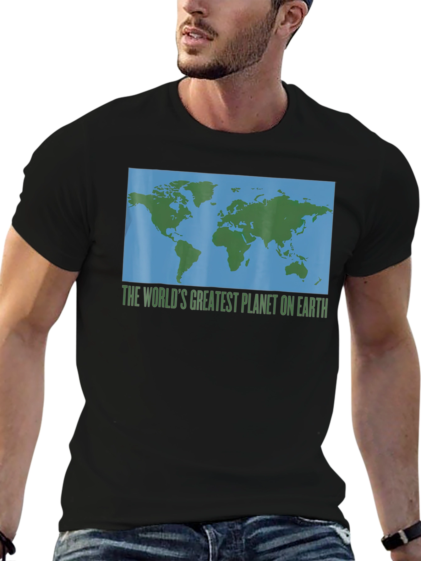 Earth Map Graphic T-Shirt
