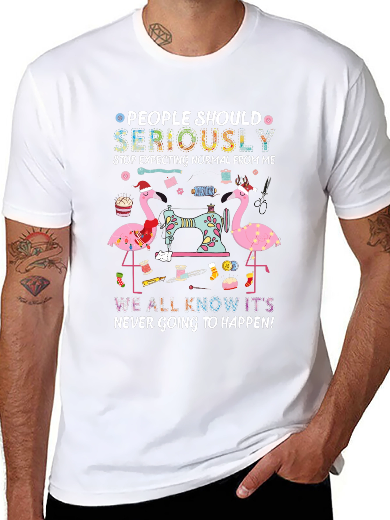 People Should Seriously Stop Expecting Flamingo T-Shirt