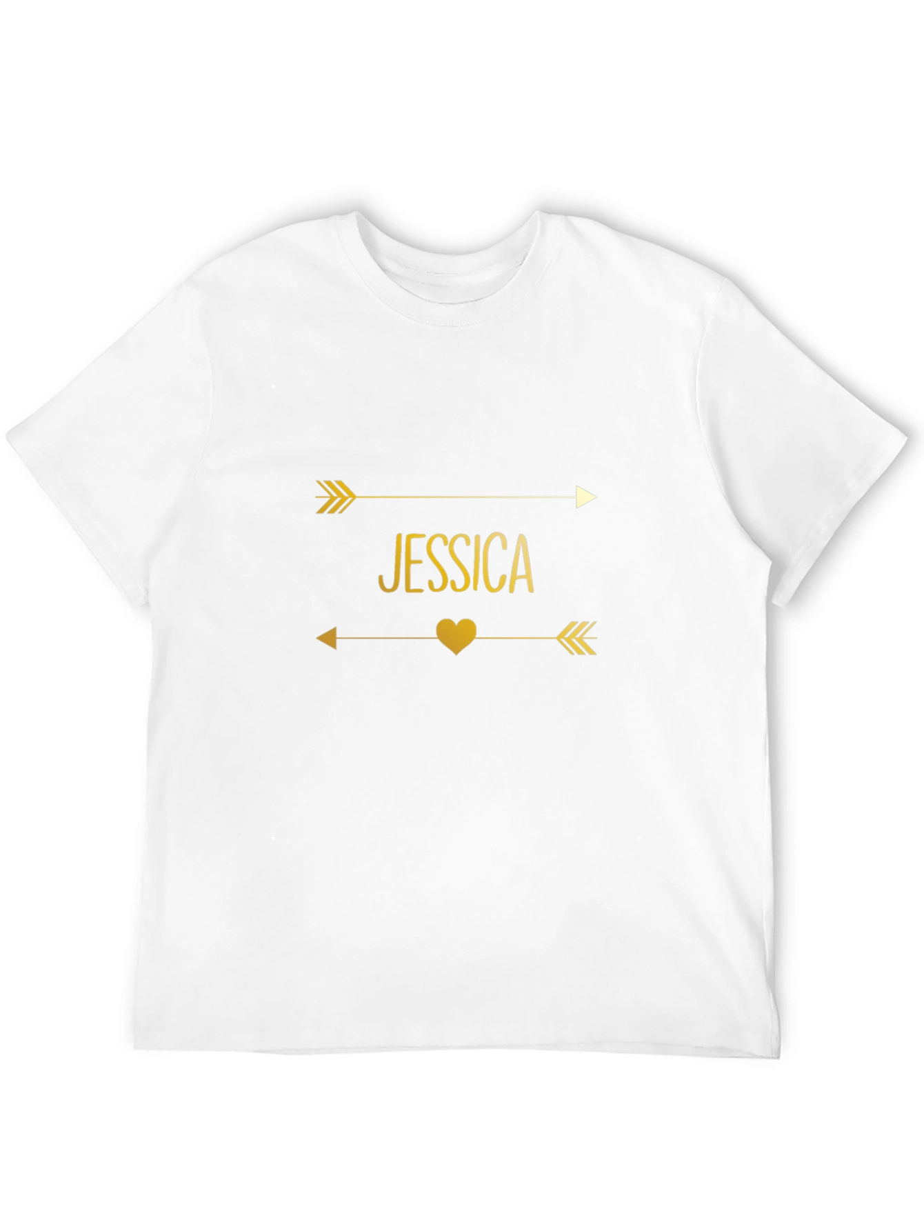 Personalized Jessica Arrow Heart T-Shirt