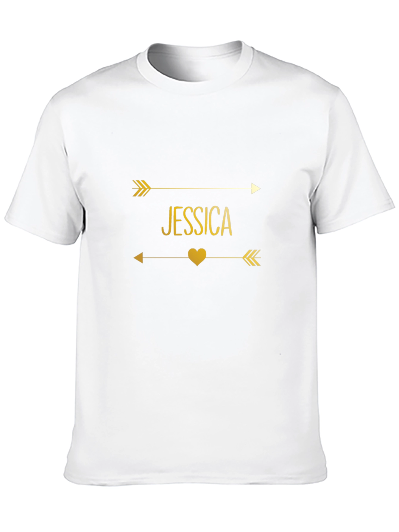 Personalized Jessica Arrow Heart T-Shirt