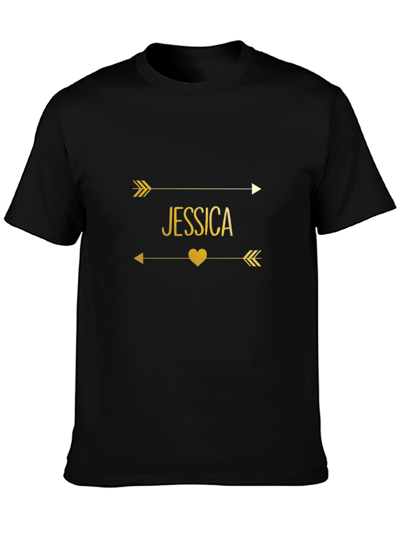 Personalized Jessica Arrow Heart T-Shirt